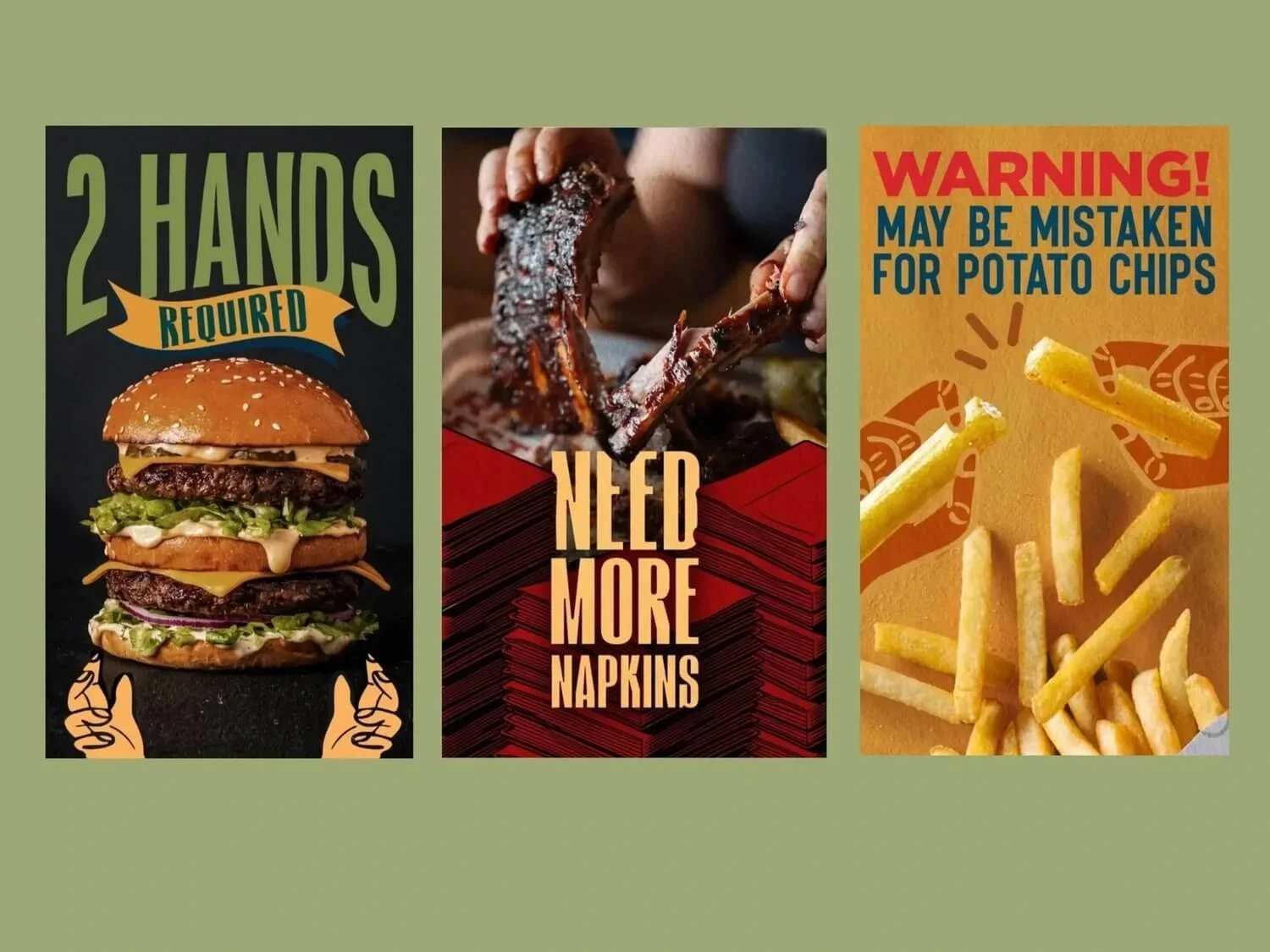 poster designs ribs and burgers