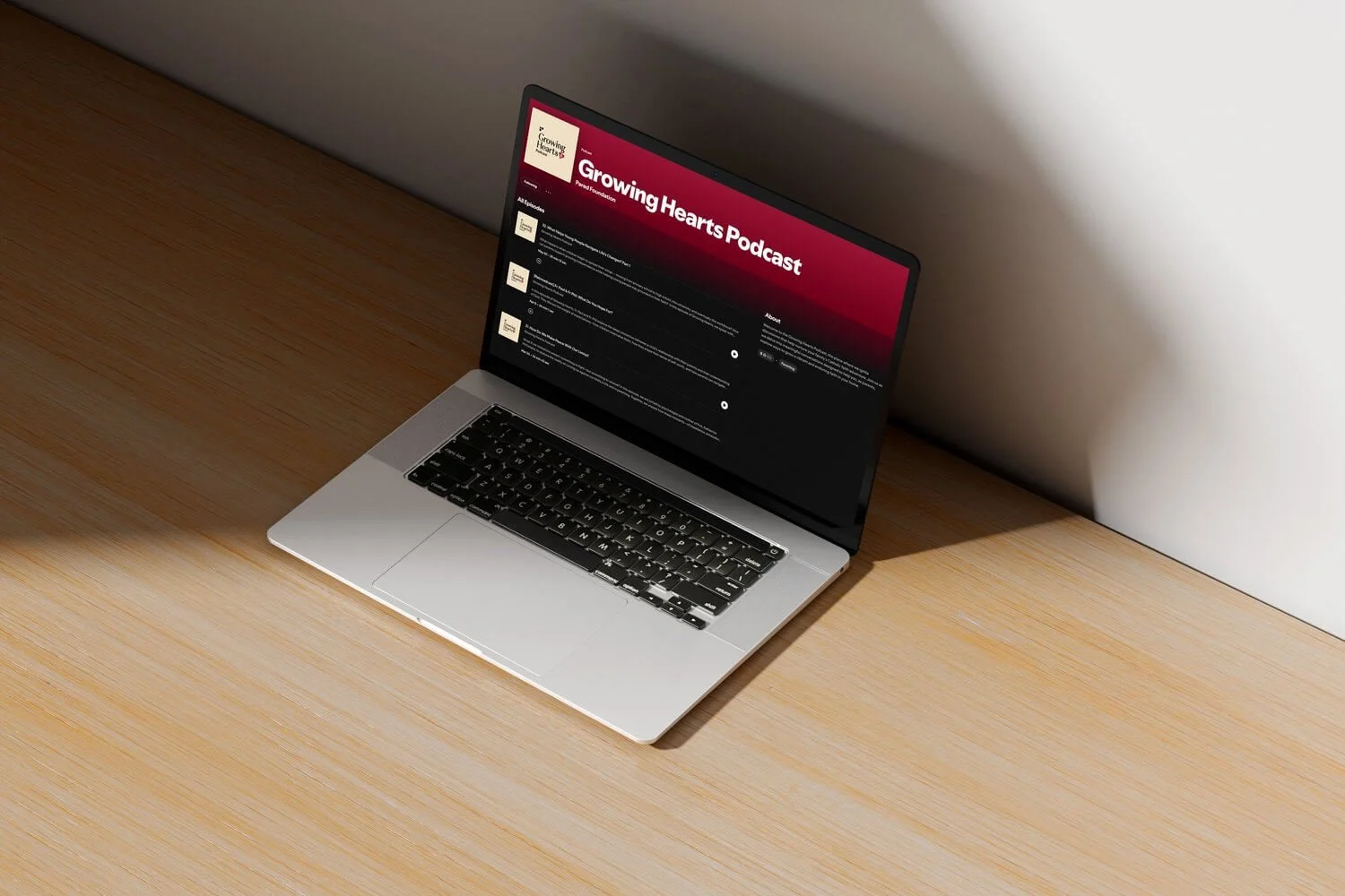 Spotify podcast mock up