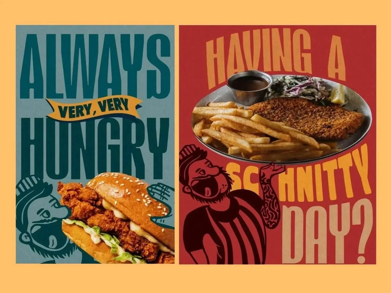 Poster designs ribs and burgers