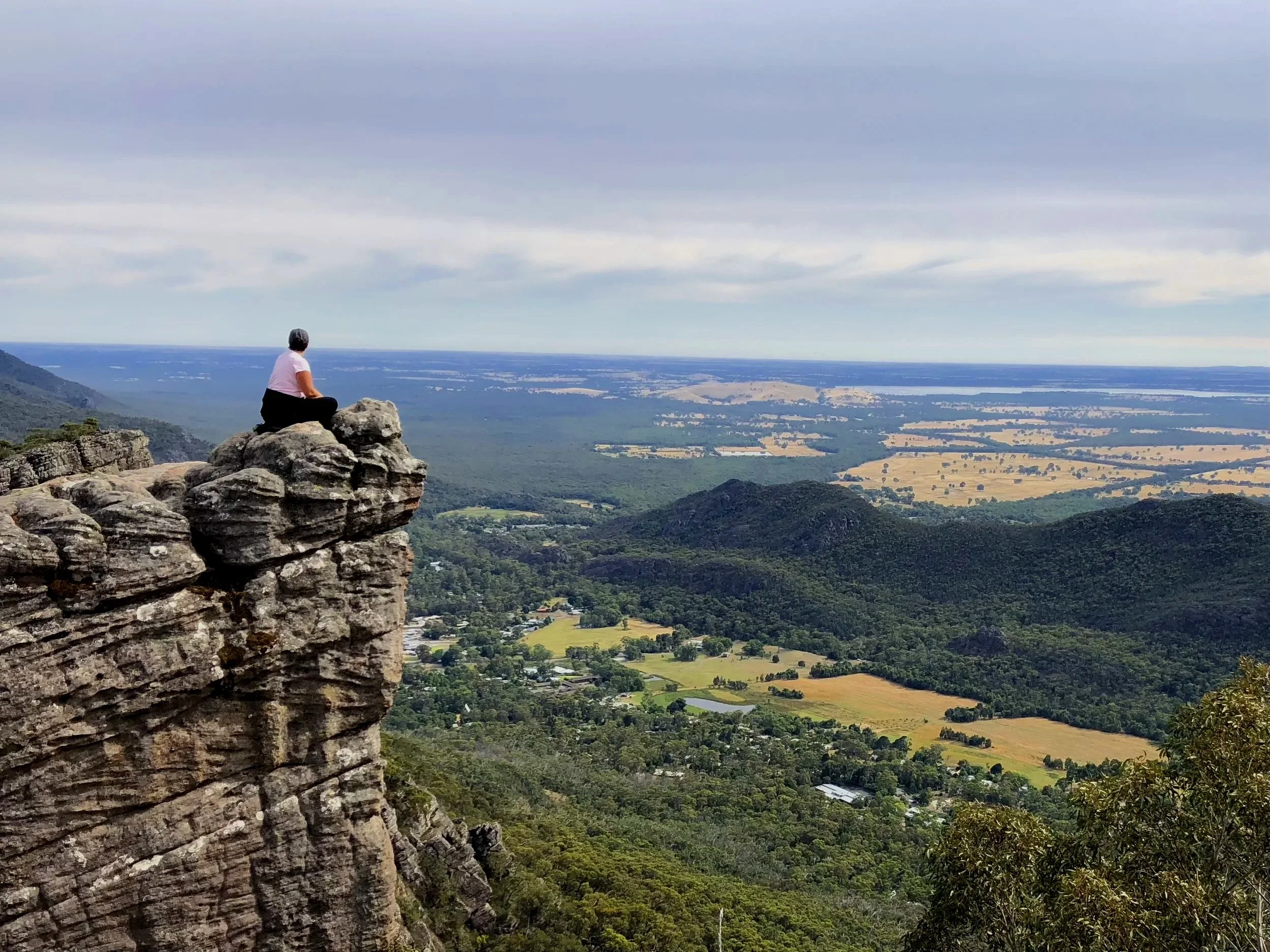 Mardie looking out to Halls Gap. Grampians NP