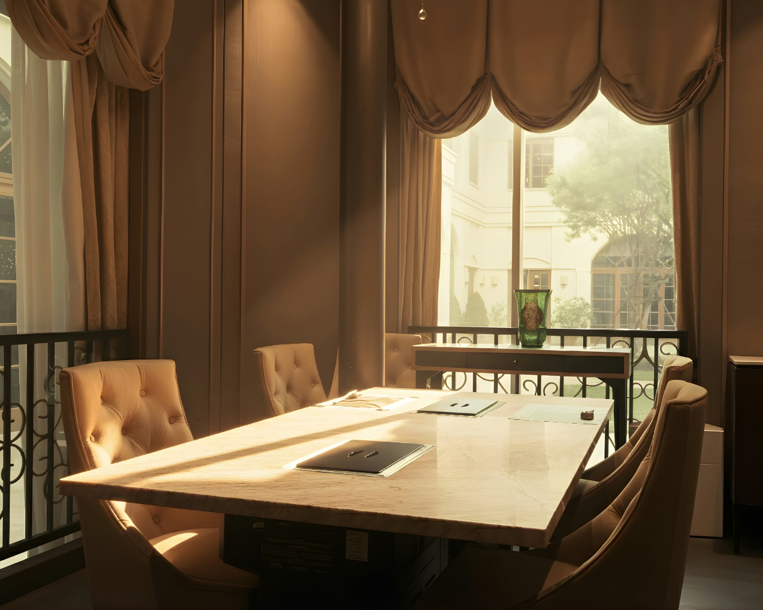 Executive conference room representing board-level legal advisory, governance planning and strategic corporate decision-making