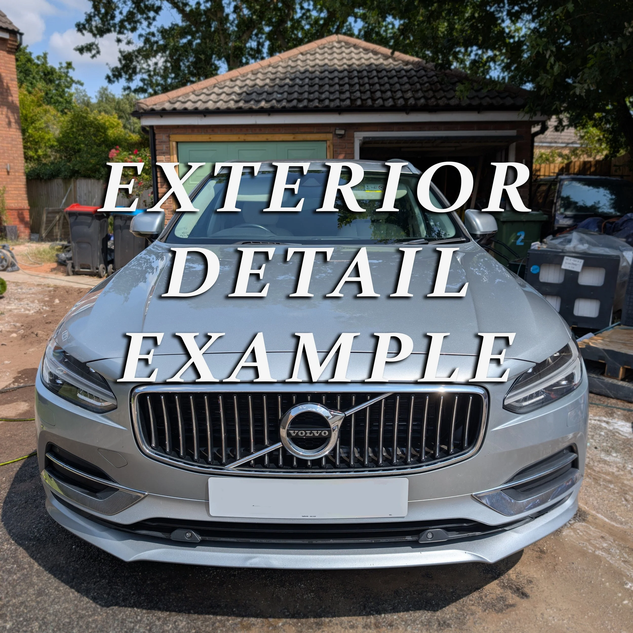 Exterior Detail Example

This is my own Daily Driver, a Volvo V90 '17. I wanted to use this car as an Example of what an Exterior Detail would be.

This car hasn't been washed in Months, with major road grime and bugs splattered all over. I use this 