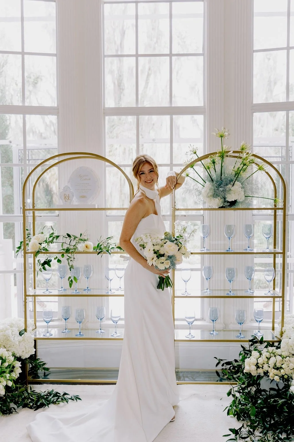 Bride wedding bouquet standing New Jersey nyc florist