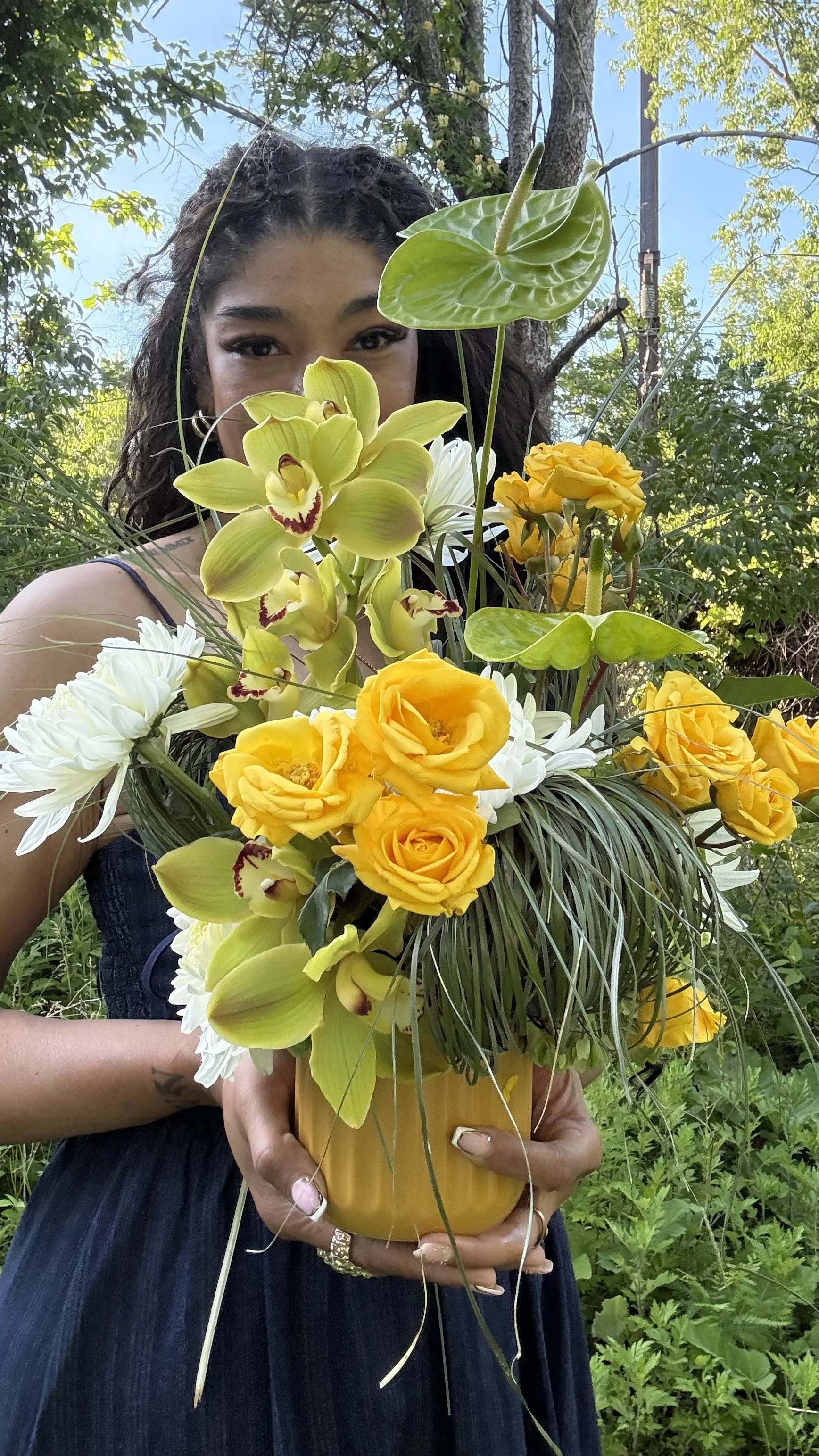 green yellow orchid arrangement 2.jpeg