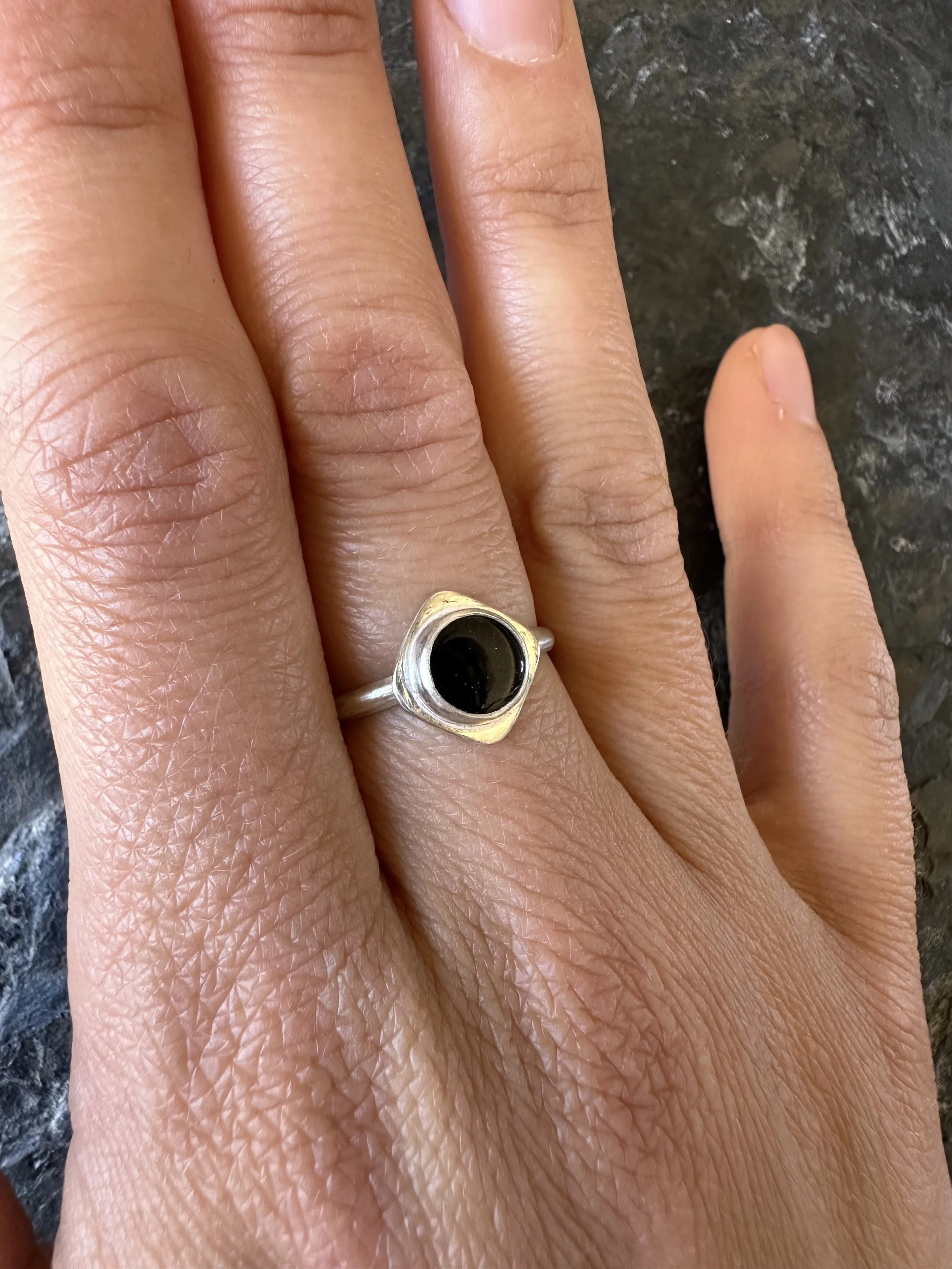 Onyx Stacker Ring