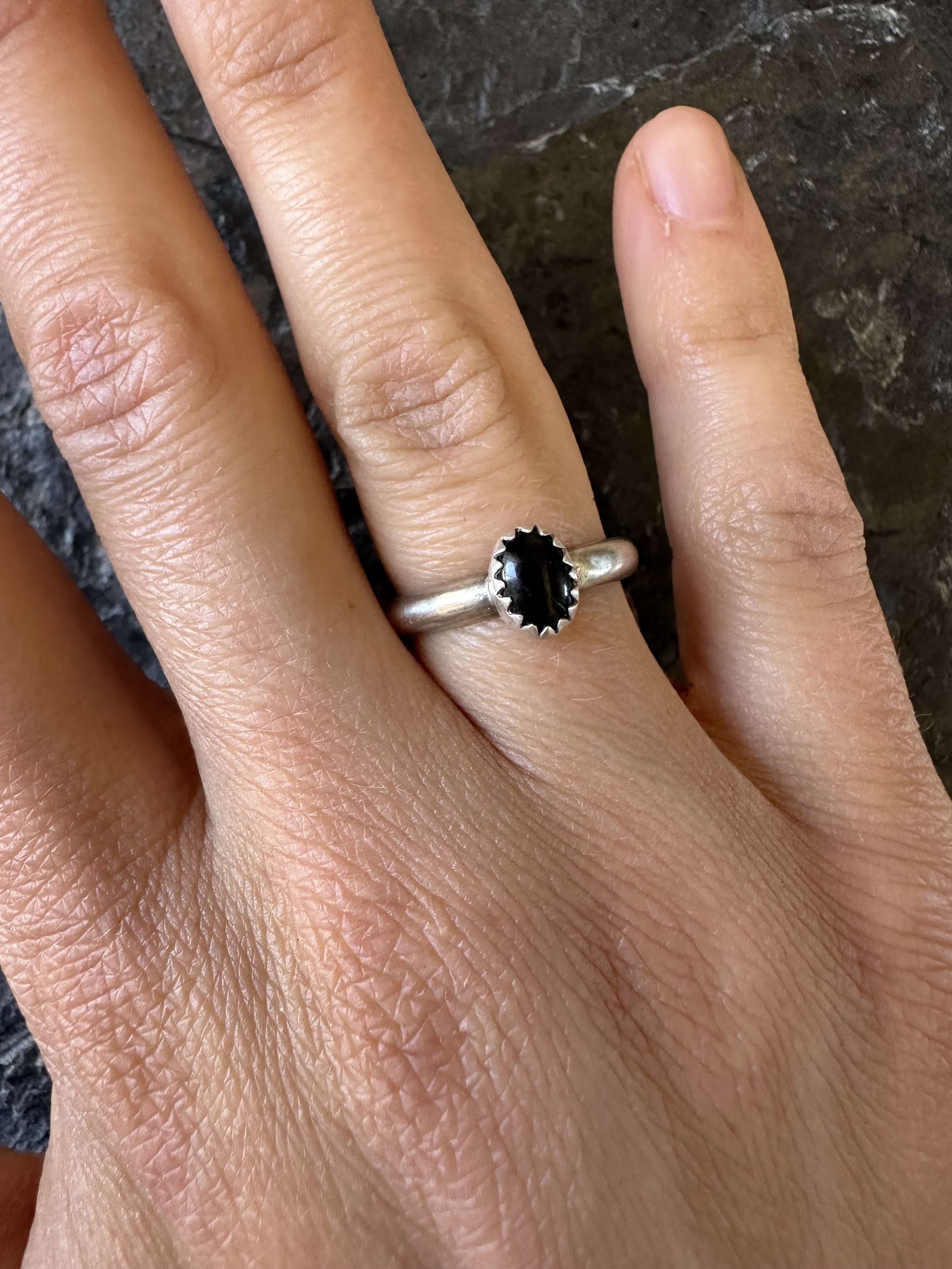 Onyx Stacker Ring