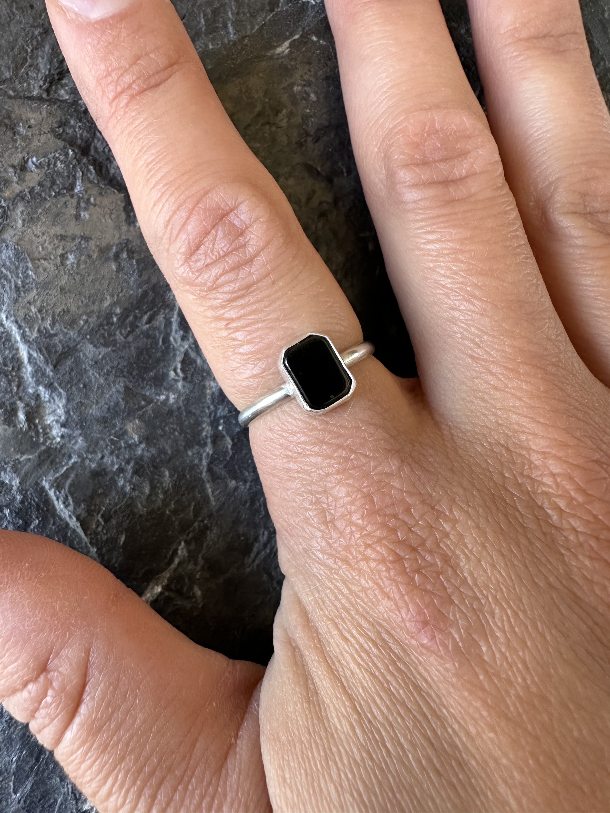 Onyx Stacker Ring