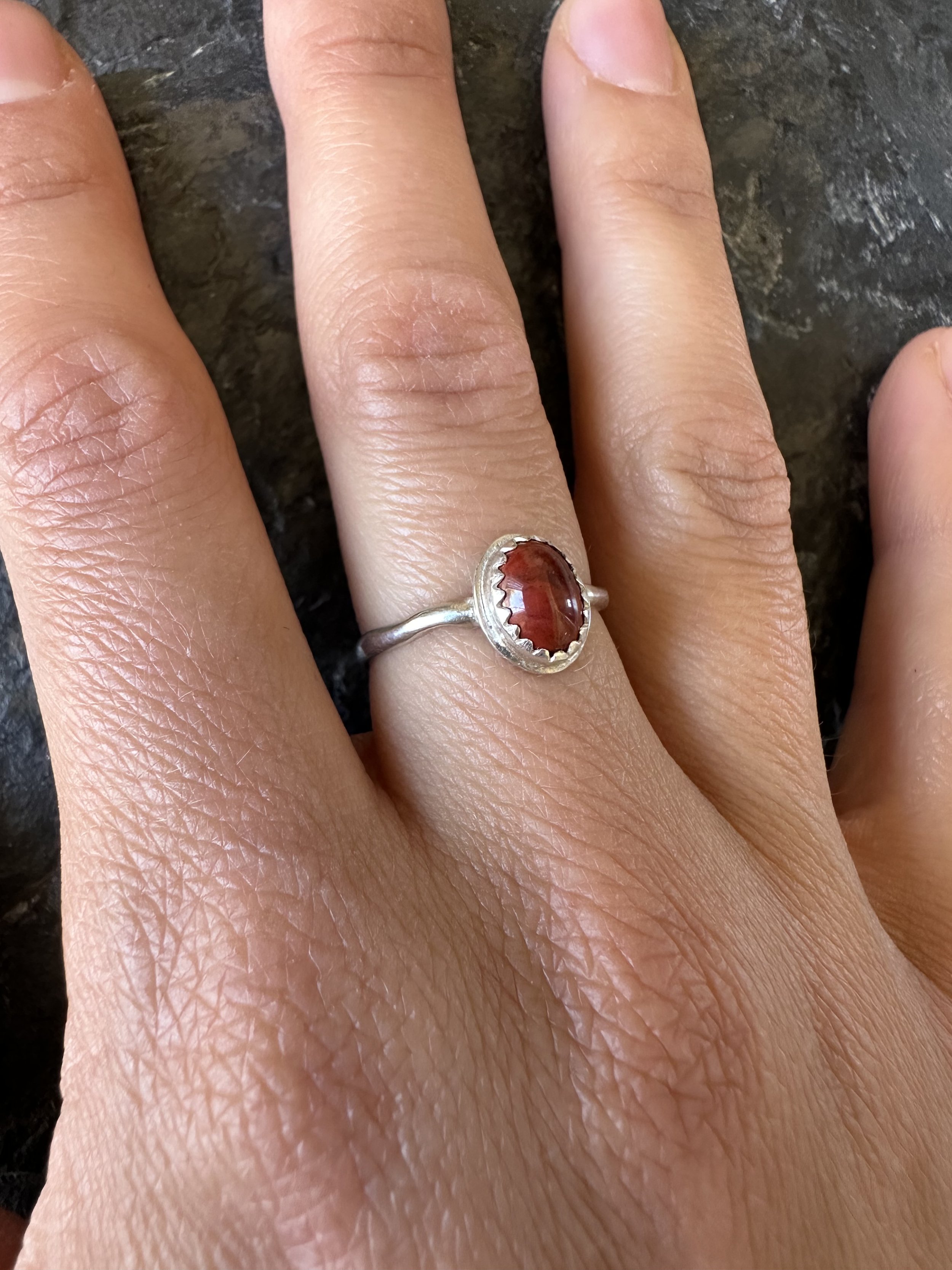 Red Jasper Stacker Ring