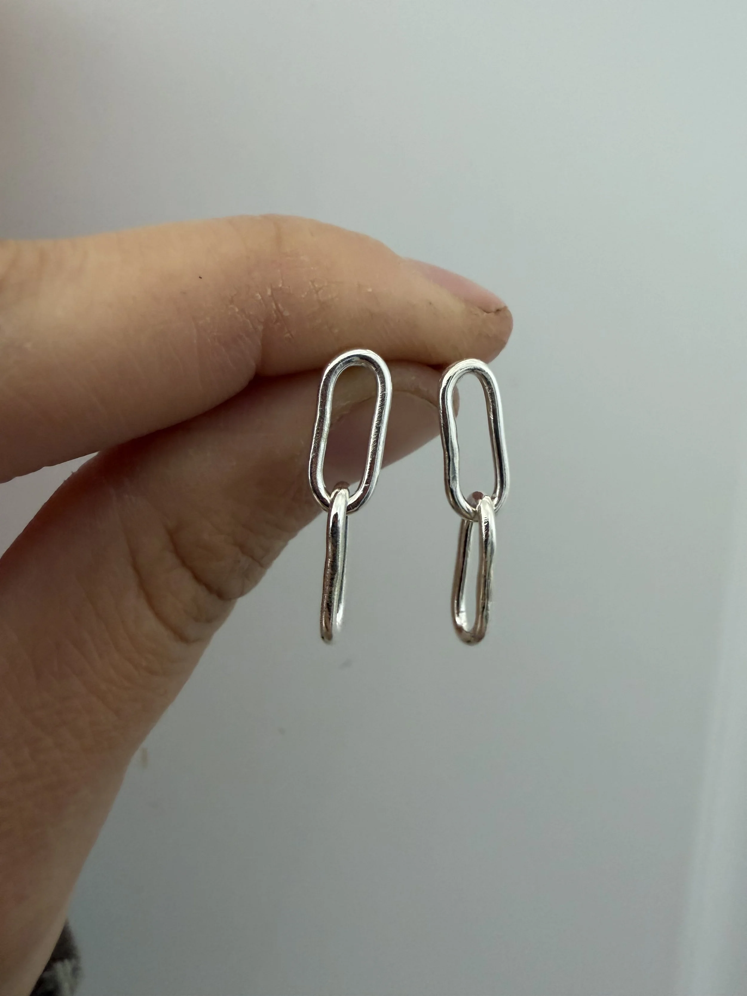 Chain Link Stud Earrings