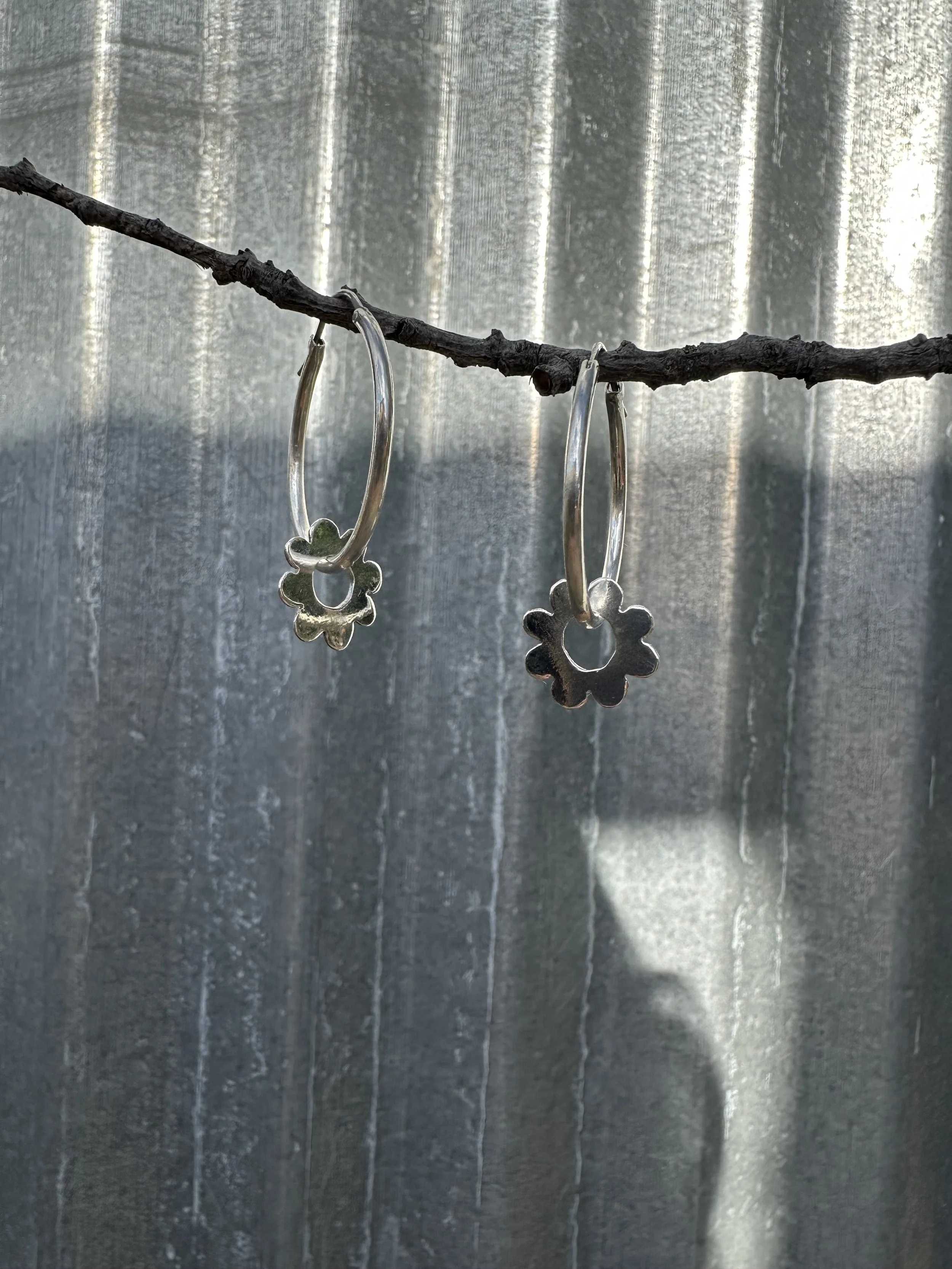 Flower Hoop Charms