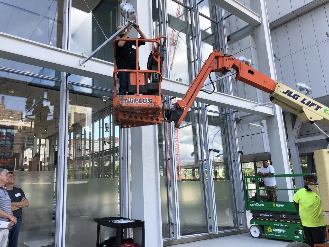 Exterior building maintenance project completed by Conquest Management, supporting commercial properties with electrical installations, repairs, and facility improvements.