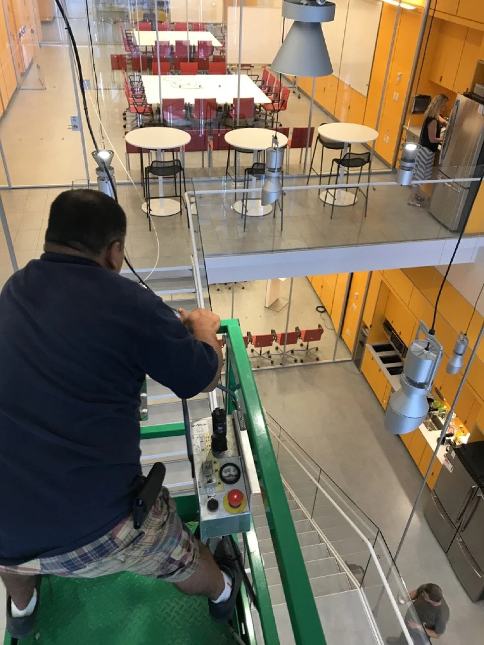 Facility maintenance project completed by Conquest Management, supporting a modern office environment with electrical work, repairs, and operational improvements to keep the workplace running efficiently.