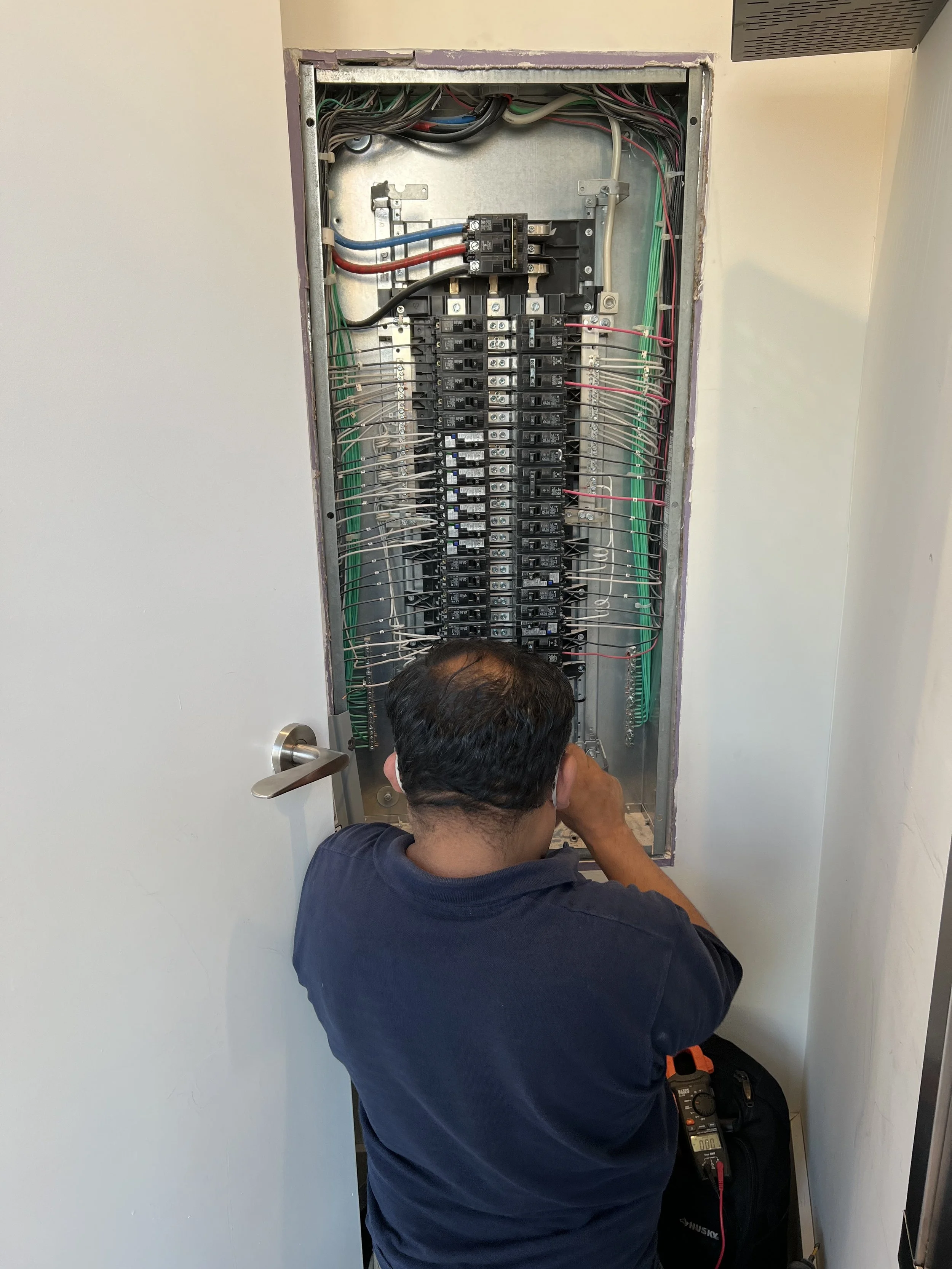 Electrical maintenance and troubleshooting project completed by Conquest Management, supporting commercial properties with electrical repairs, system upgrades, and ongoing facility maintenance.