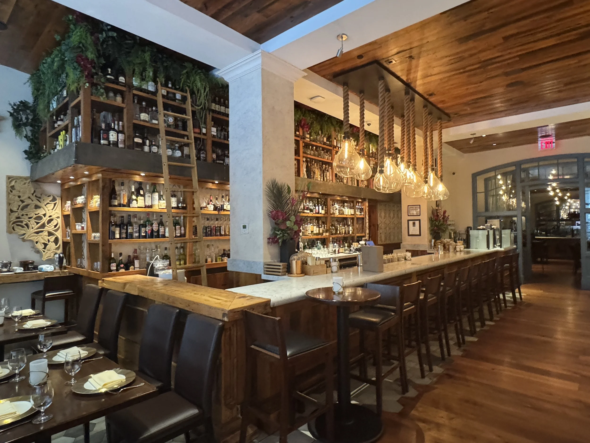 Restaurant and hospitality project supported by Conquest Management, providing facility maintenance, electrical services, lighting, and operational support for commercial dining environments in NYC.