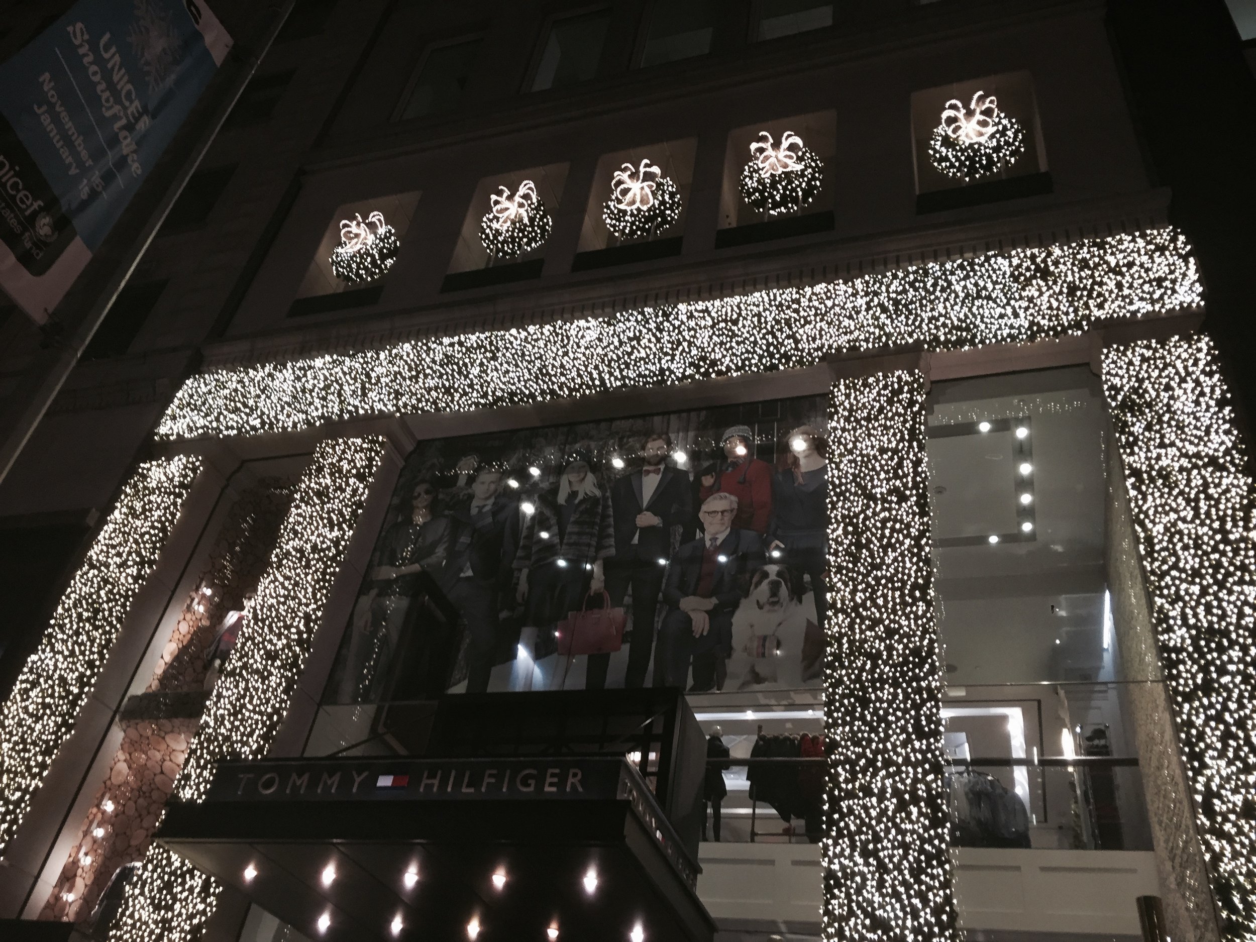 Retail installation and facility support project for a flagship Tommy Hilfiger location, including electrical services, lighting, maintenance, and operational support in New York City.