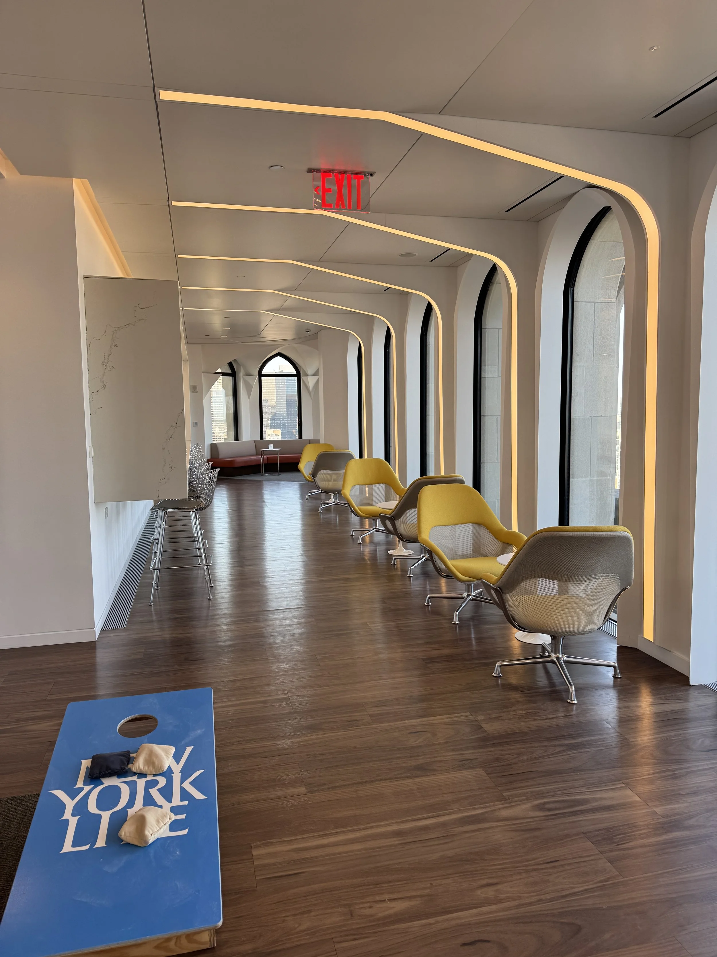 Office interior maintenance and renovation project for a commercial workplace in New York City, featuring upgraded lighting, finishes, and operational improvements.