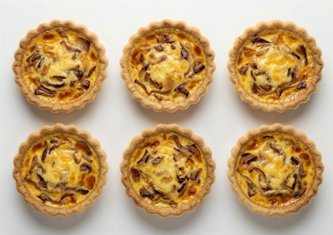 Cheese & Onion Pack of 6 Mini Bake Quiches (v)