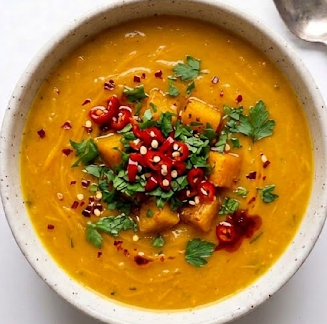 Homemade Butternut Squash & Chilli Soup 800ml (v)