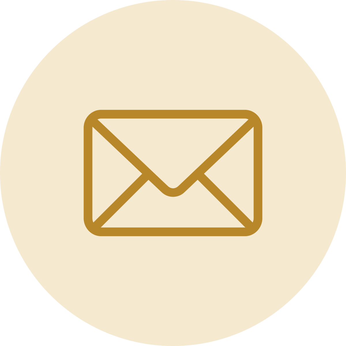 Icon of a closed envelope, representing an email or message.