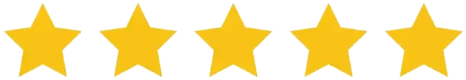 Five gold stars aligned in a row.