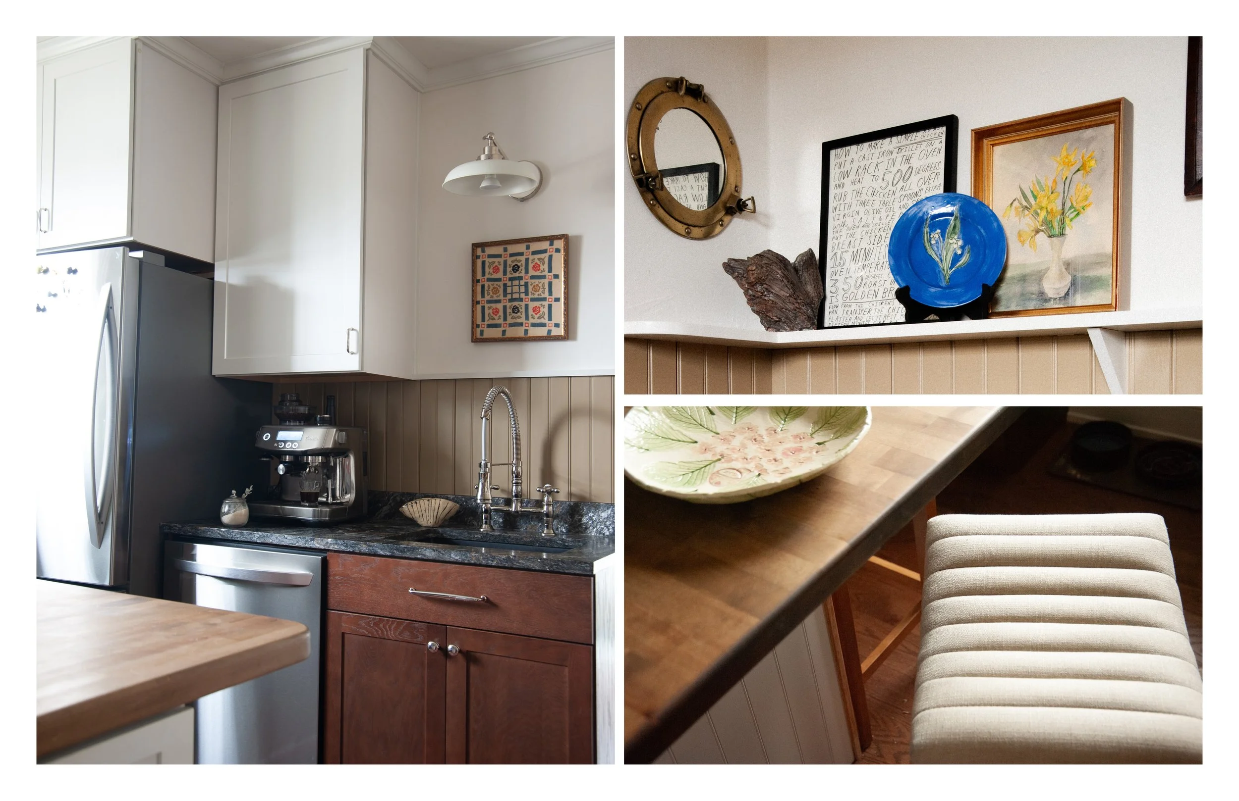 Custom home renovation material selections New Jersey interior designer.