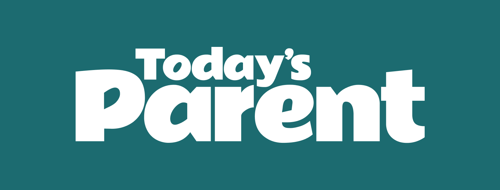 Text graphic with the words "Today's Parent" in large white font on a teal background.
