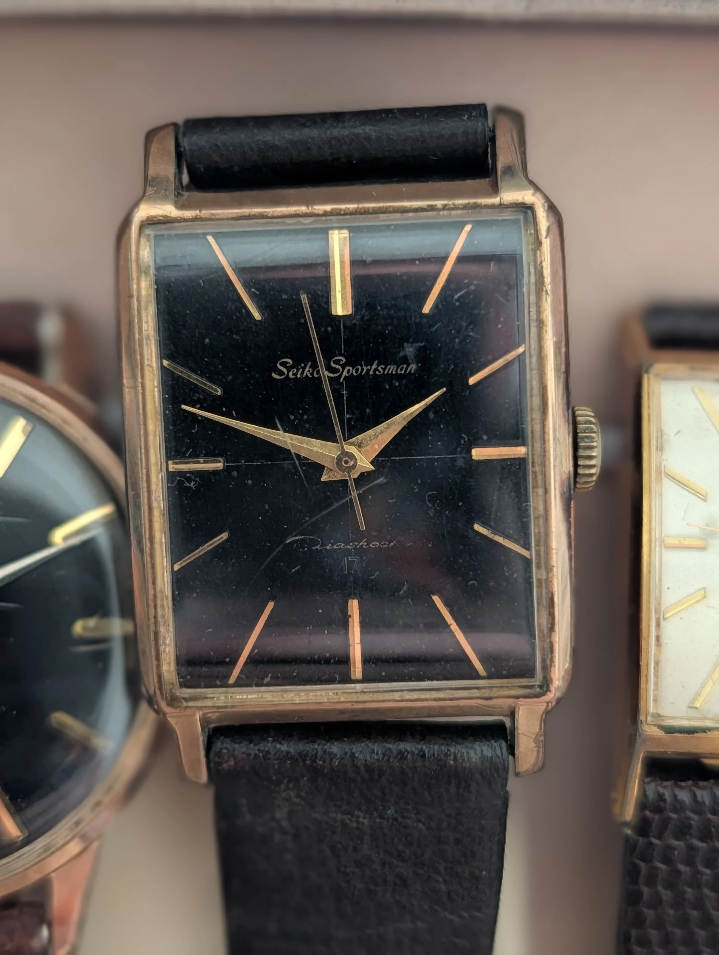 Seiko Sportsman Diashock 17 Jewel Tank Watch