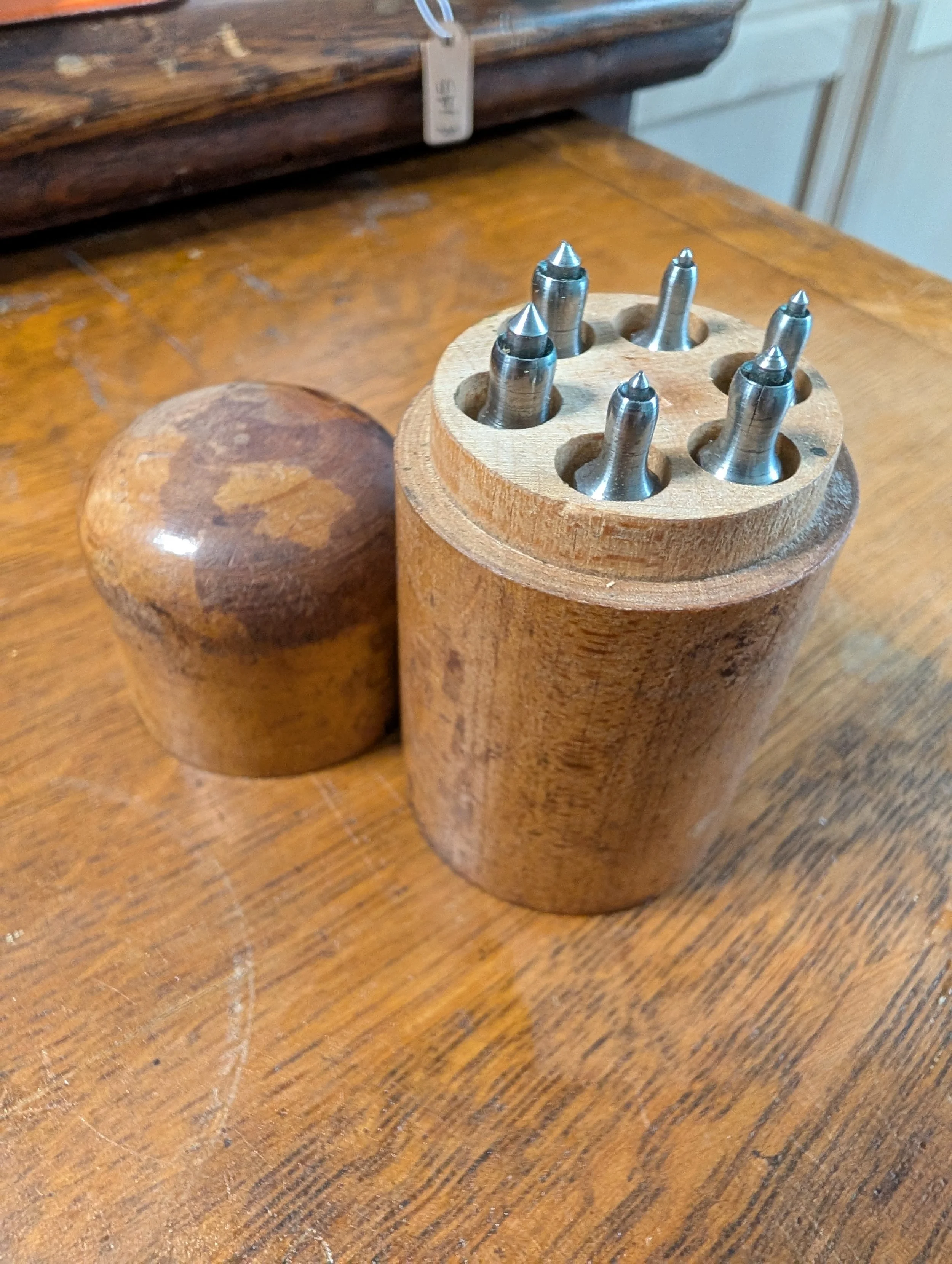 Vintage French Watchmaker's Pivot Hole Closing Punch Set - 6 Piece image 4