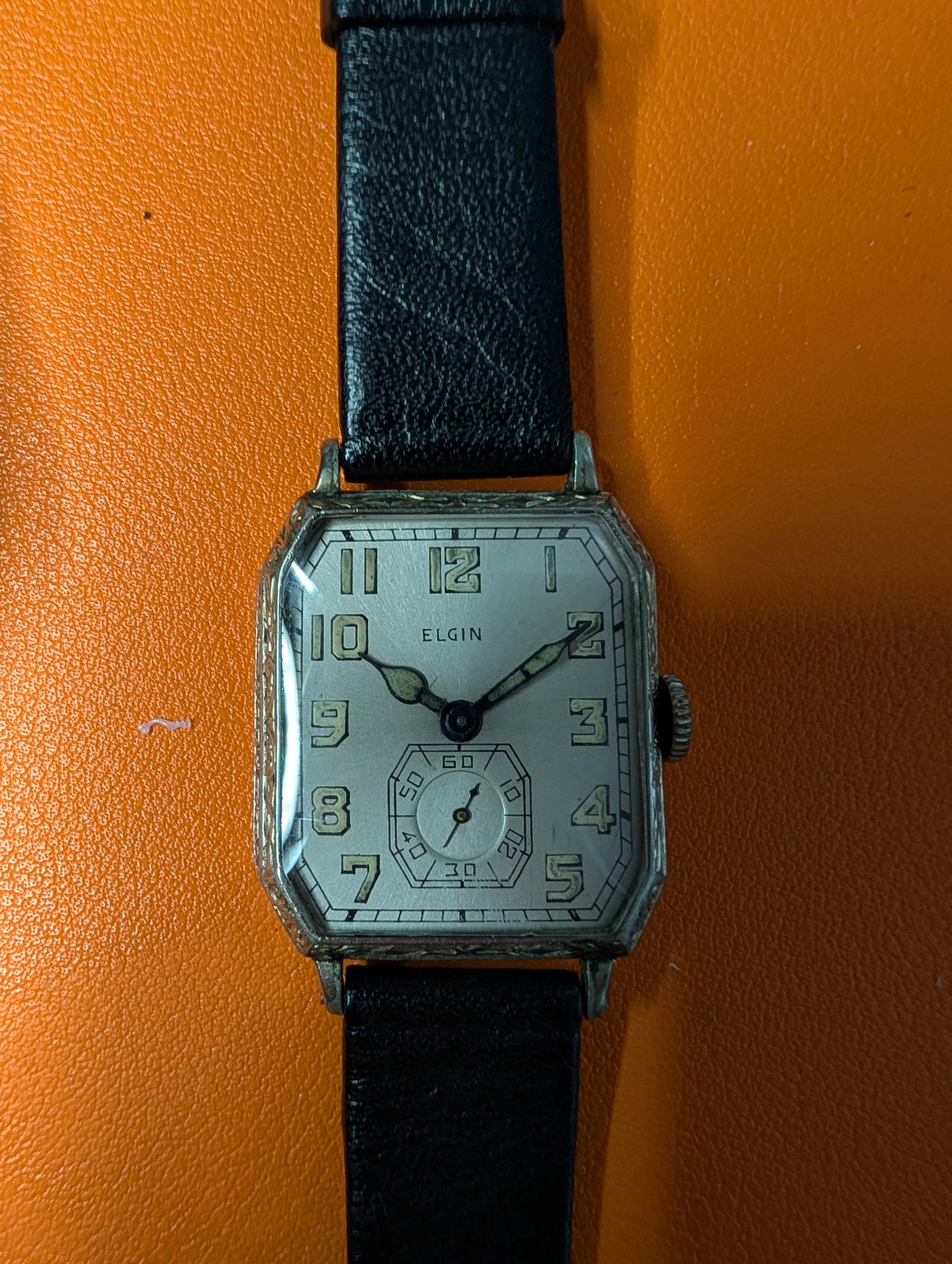 Vintage Elgin Art Deco Tank Watch | Manual Wind | Small Seconds | 28mm Case