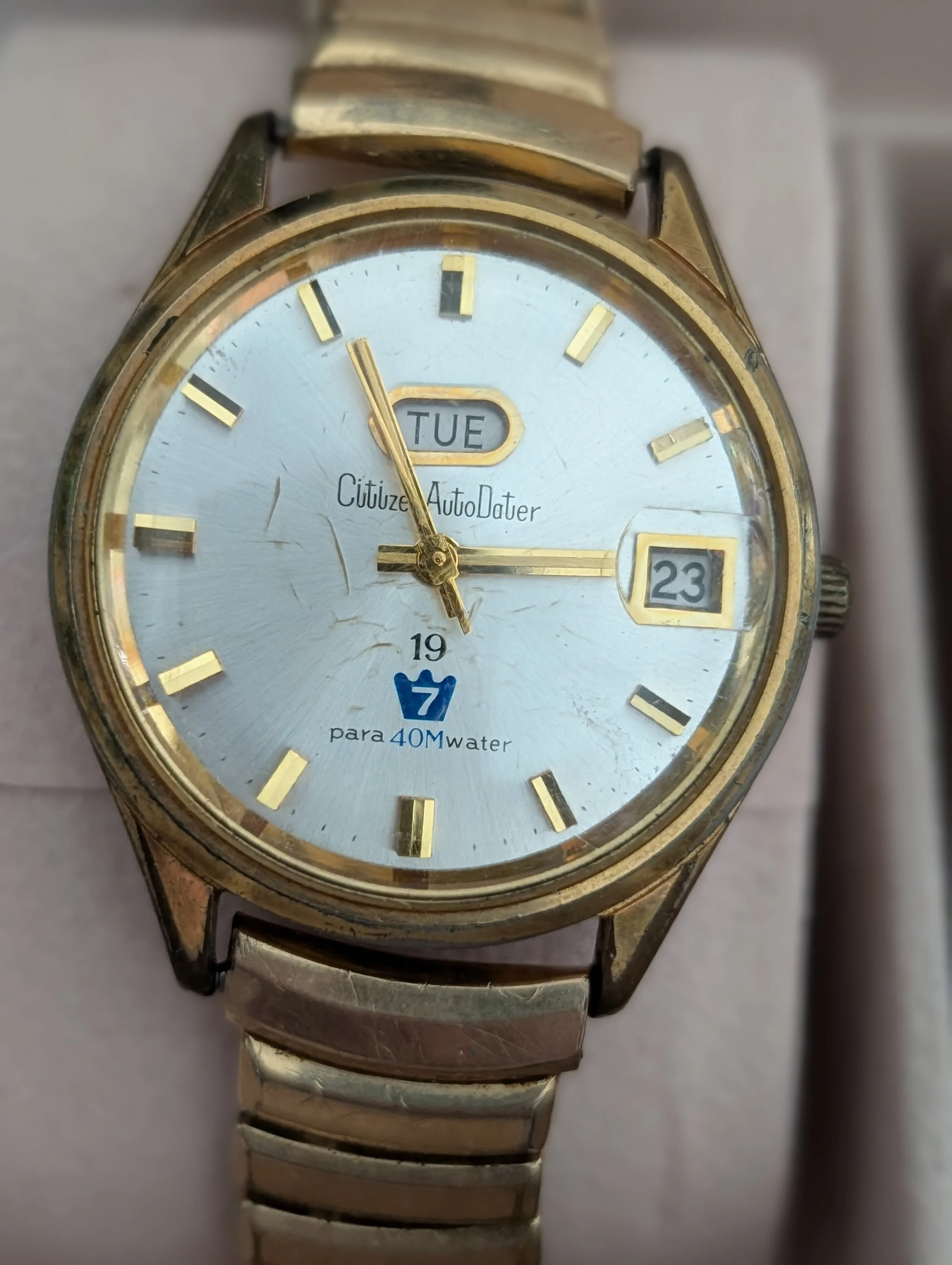 Citizen Auto Dater Para Water 19 Jewel Automatic
