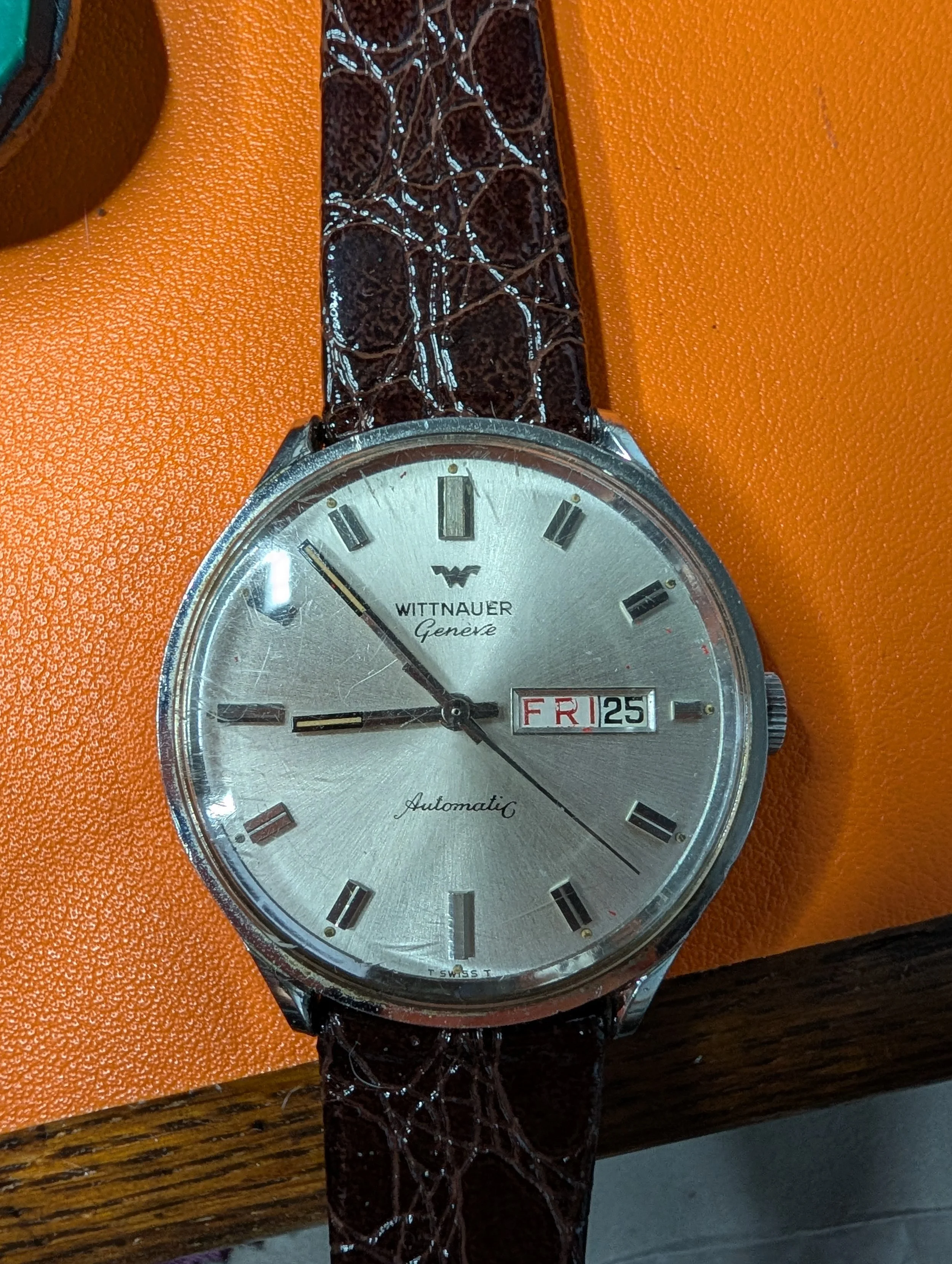 Vintage Wittnauer Geneve Automatic Day Date | Swiss Automatic | 38mm Case