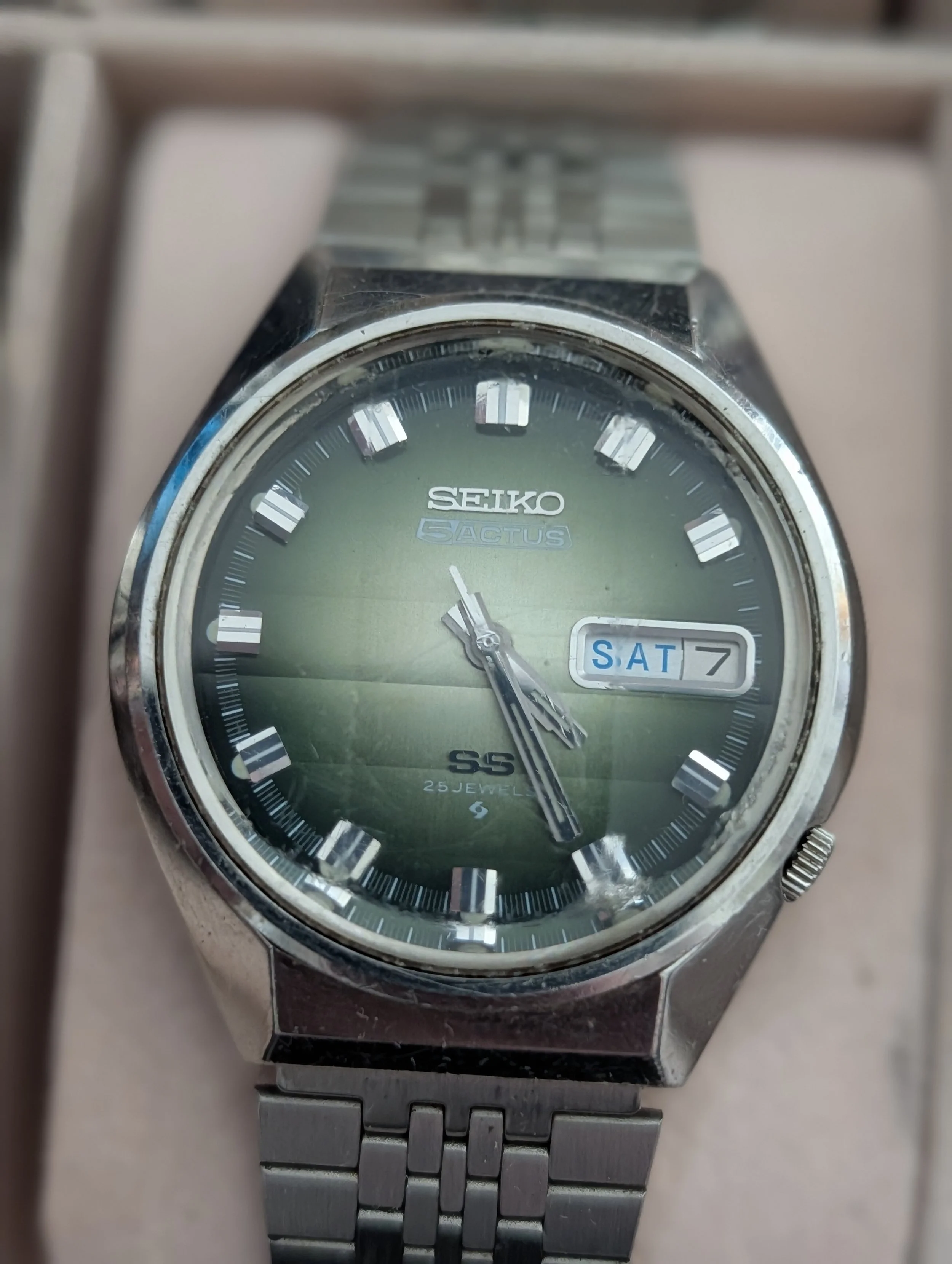 Seiko Actus SS 25 Jewel Day Date Automatic