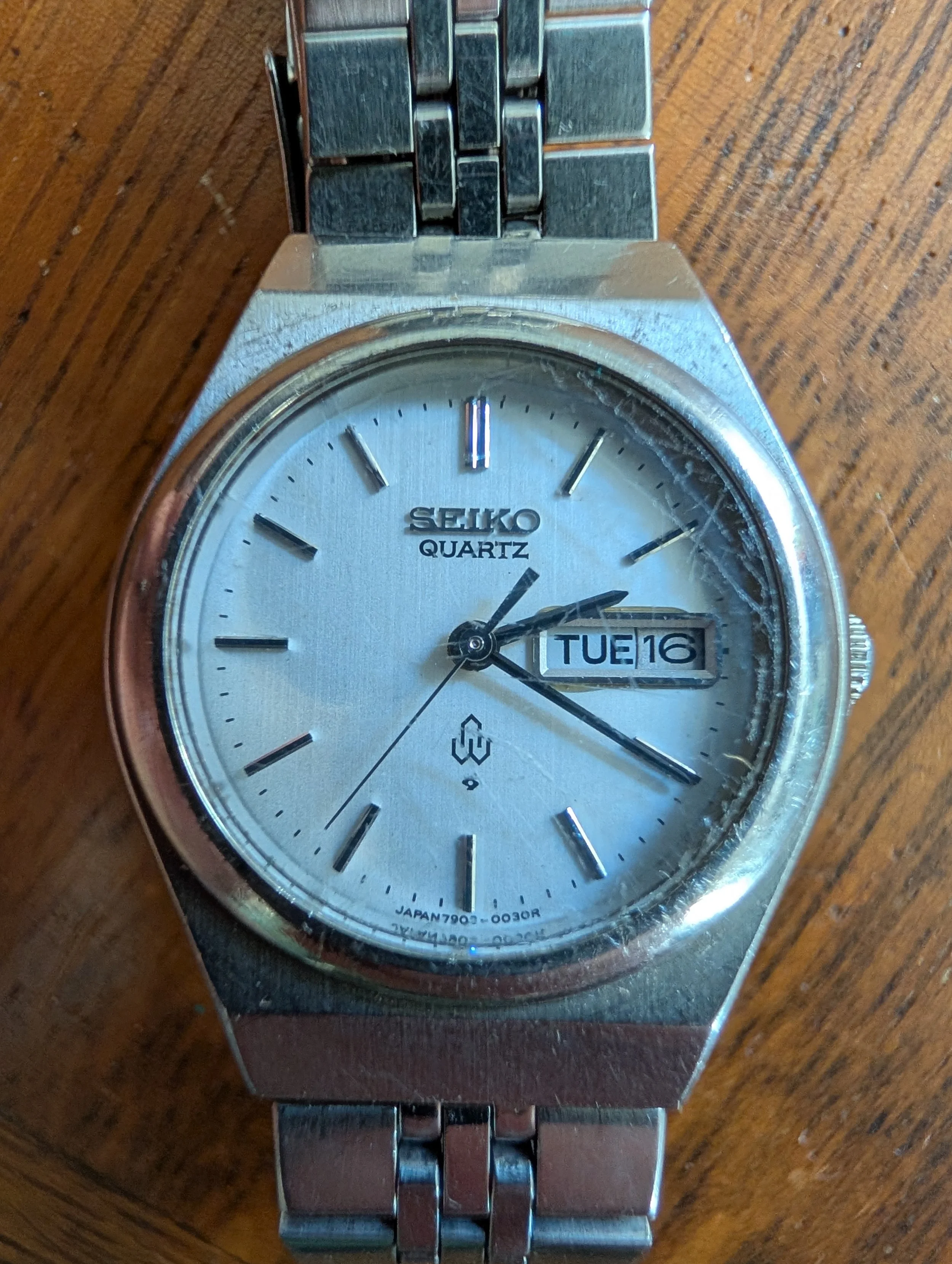Vintage Seiko Quartz Day Date Watch | 7903 0030R | Original Bracelet