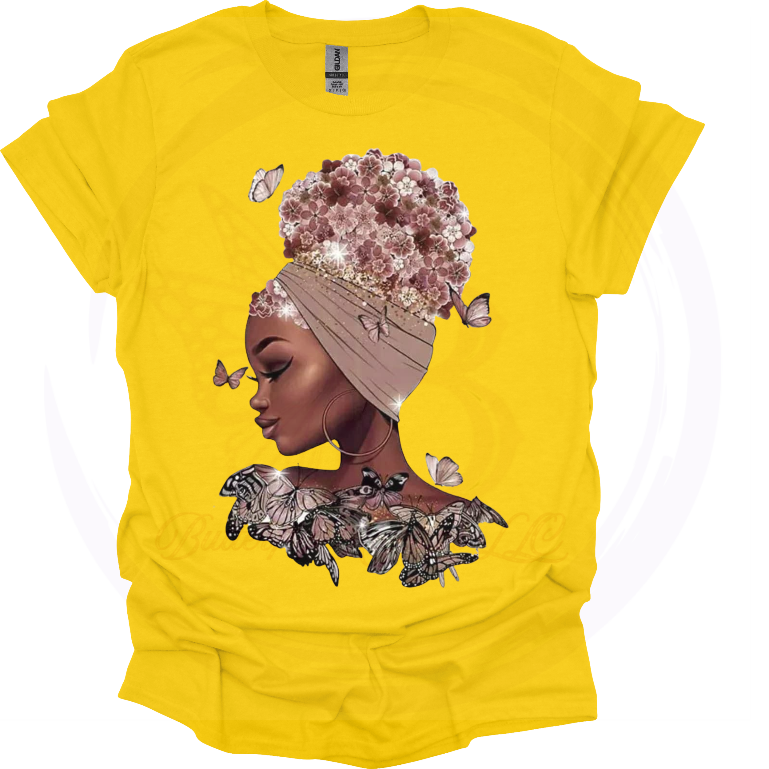 Floral Crown Beauty Butterfly Women’s T-Shirt (1).png
