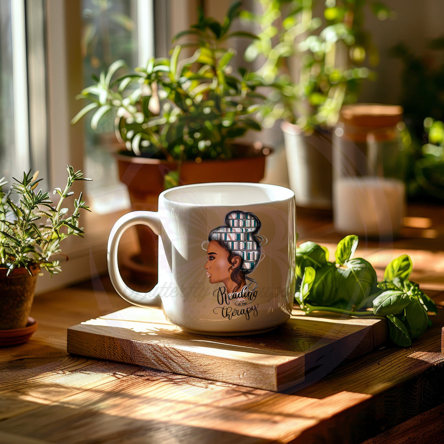 'Reading Therapy' Artistic Mug