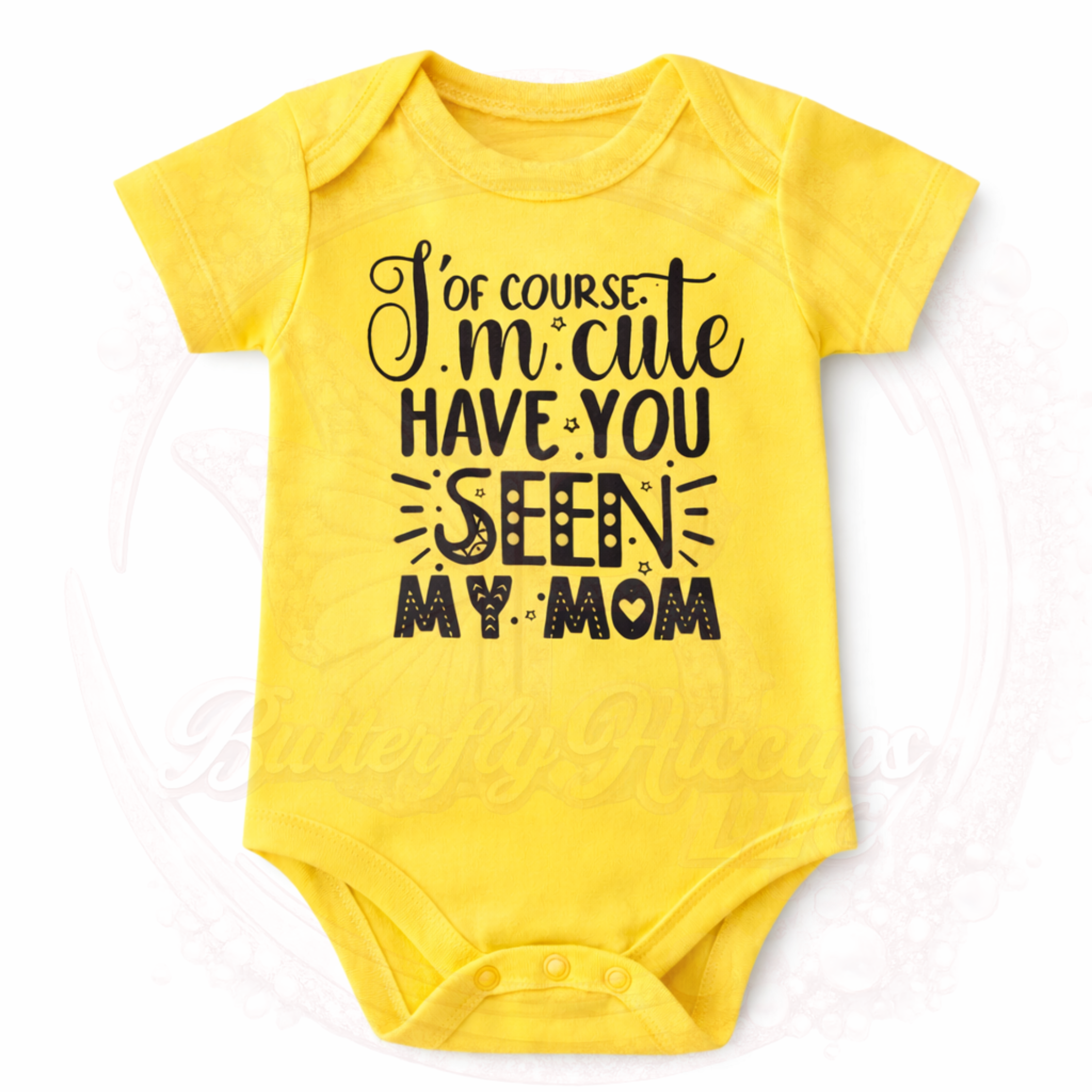 Cute & Playful Yellow Baby Onesie
