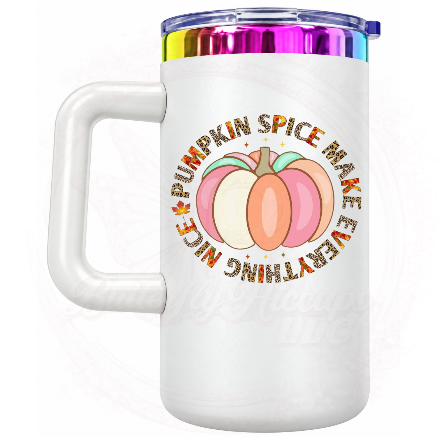Pumpkin Spice 20 oz Stainless Steel Insulated Mug with Handle
