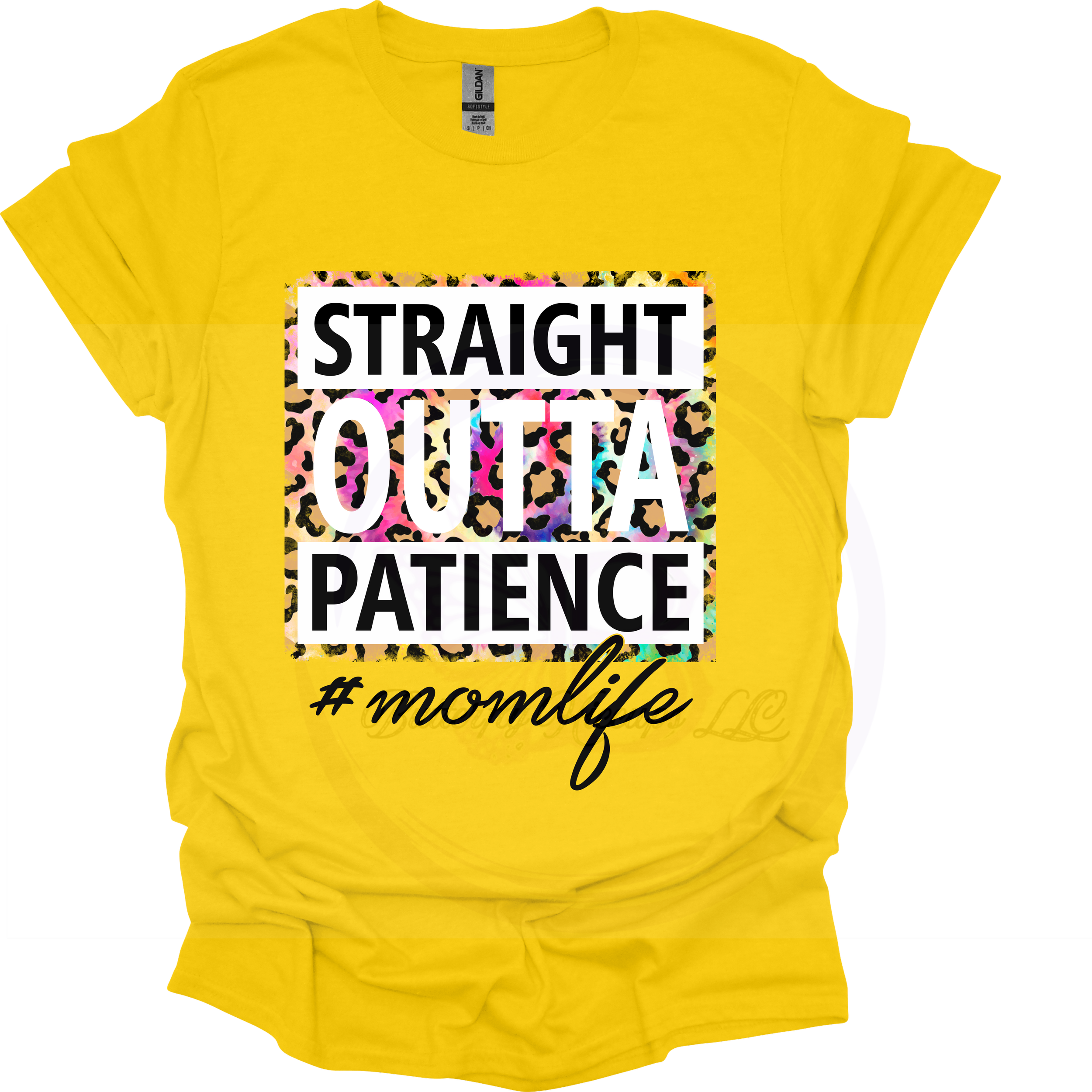 Straight Outta Patience #MomLife Graphic T-Shirt (4).png