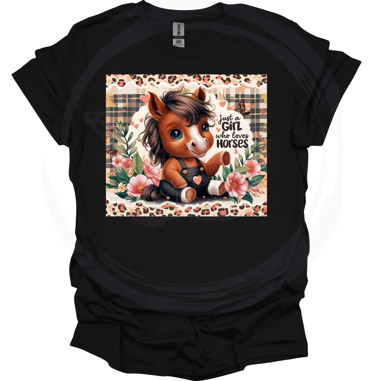 Just a Girl Who Loves Horses T-Shirt _ Cute Horse Lover Graphic Tee.png