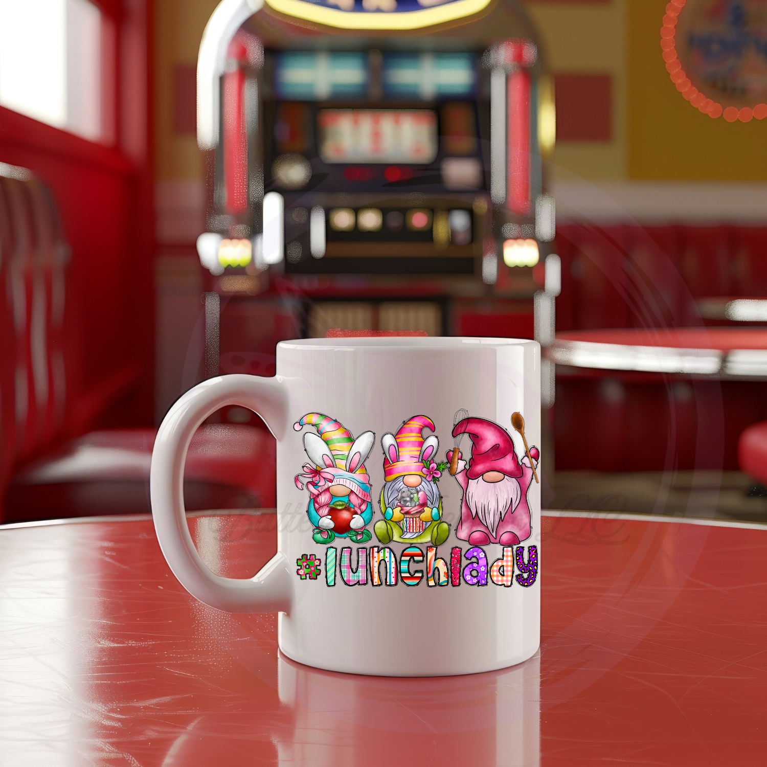 '#LunchLady' Whimsical Gnome Mug