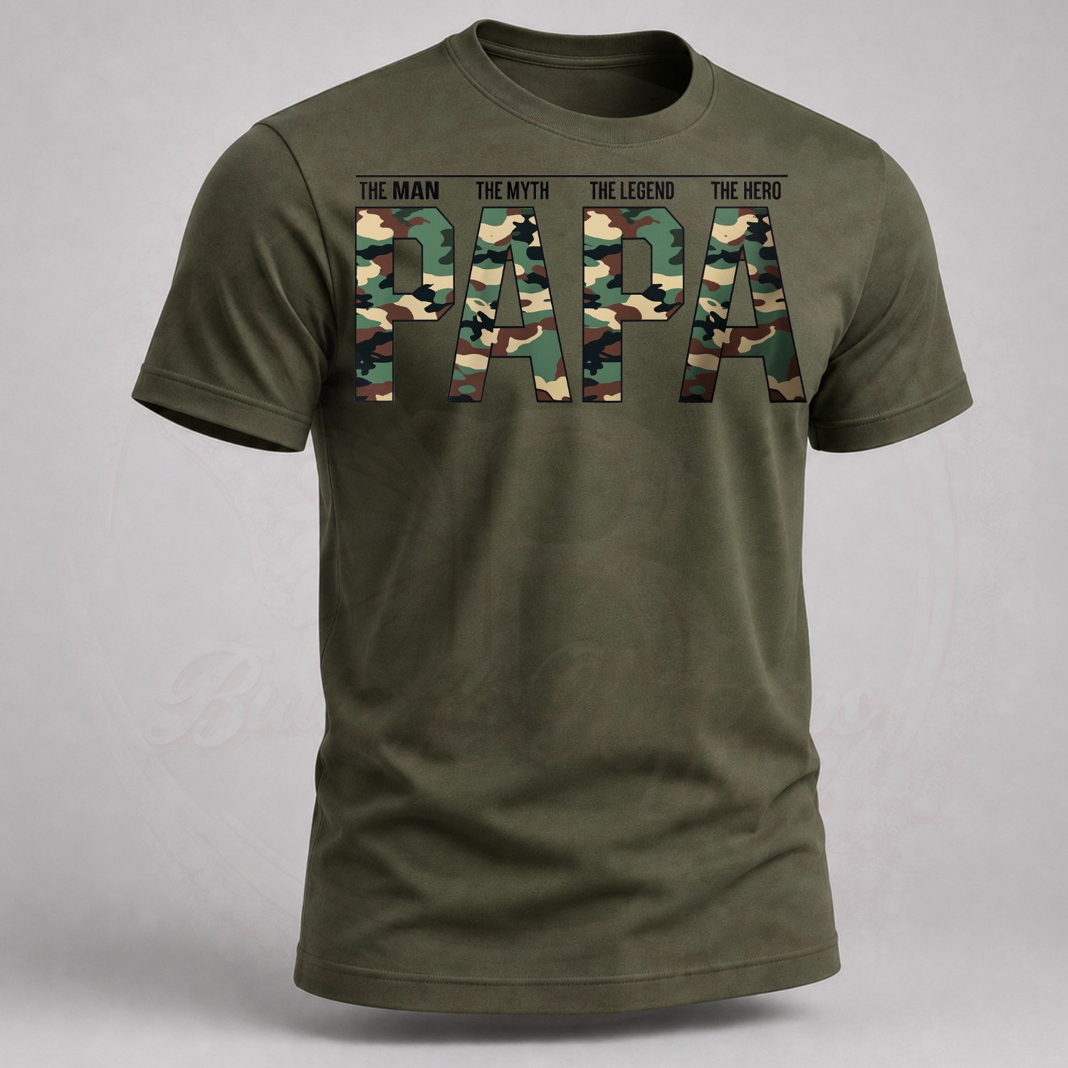 'Papa: The Man, The Myth, The Legend' Camouflage T-Shirt