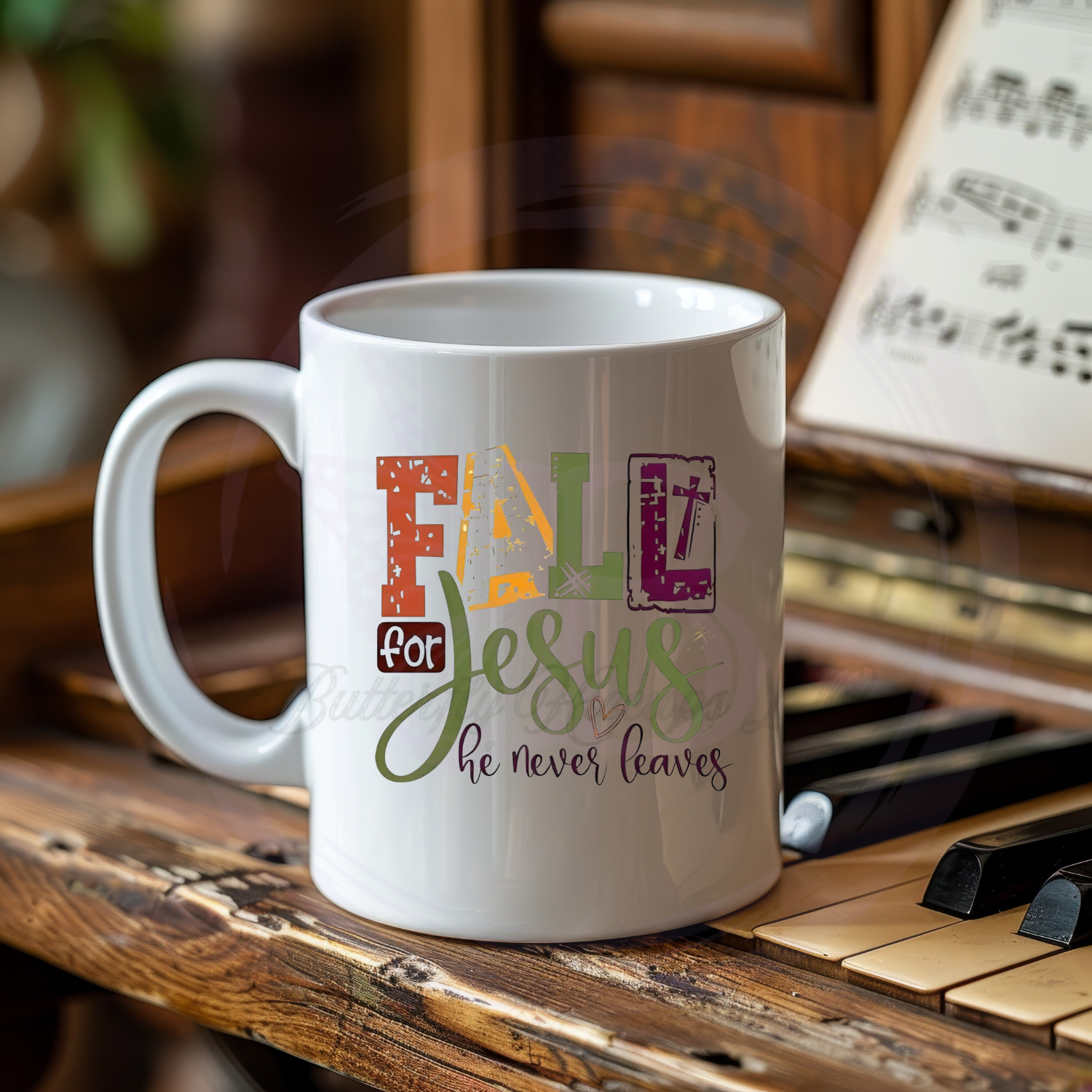 'Fall for Jesus' Inspirational Ceramic Mug