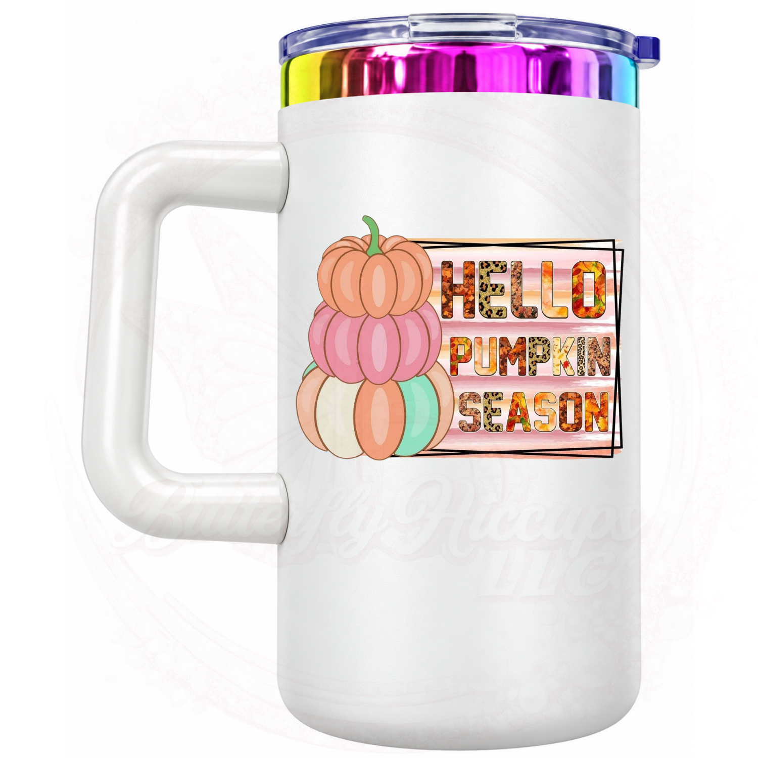 Hello Pumpkin Season 20 oz Stainless Steel Insulated Mug with Handle