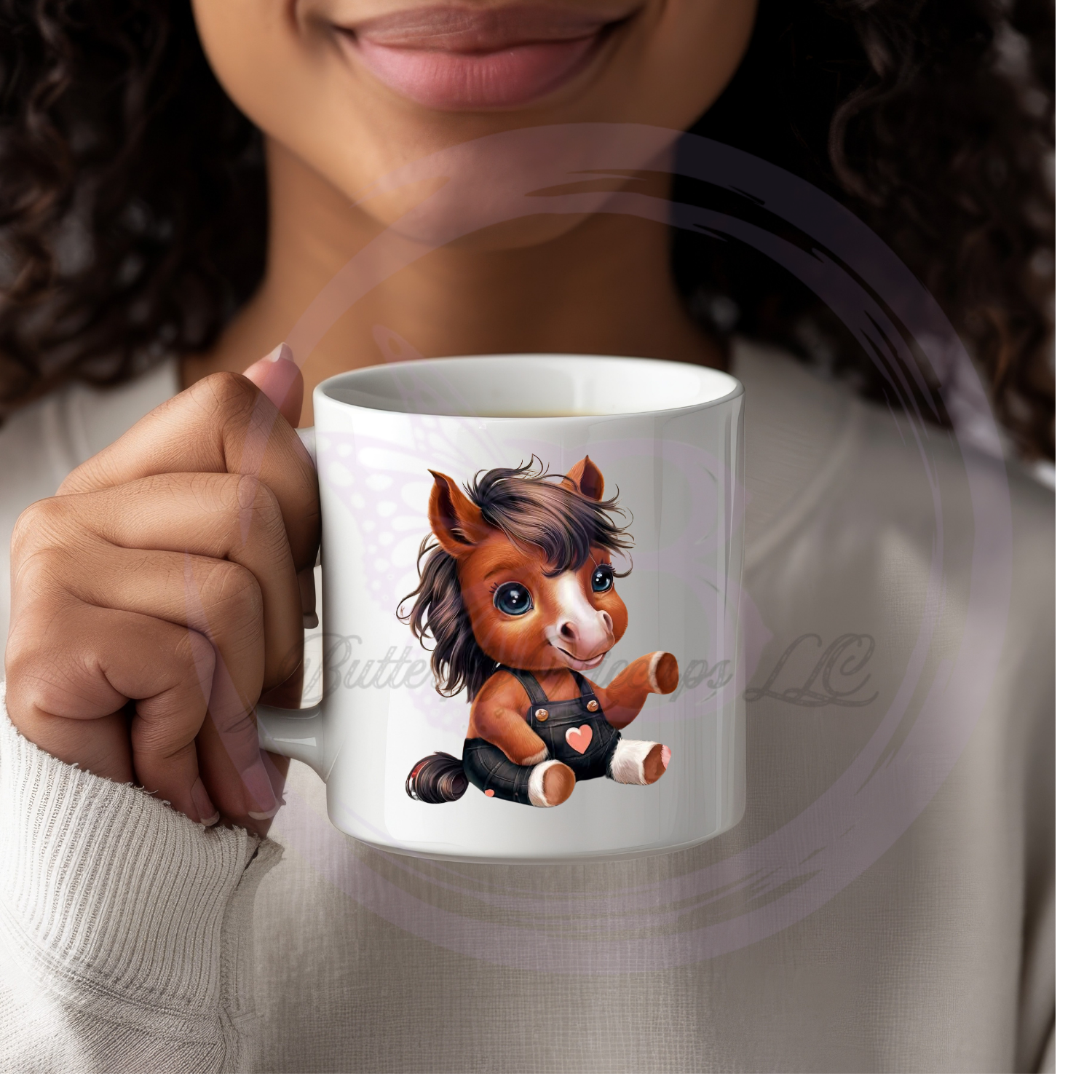 Adorable Horse Design Ceramic Mug