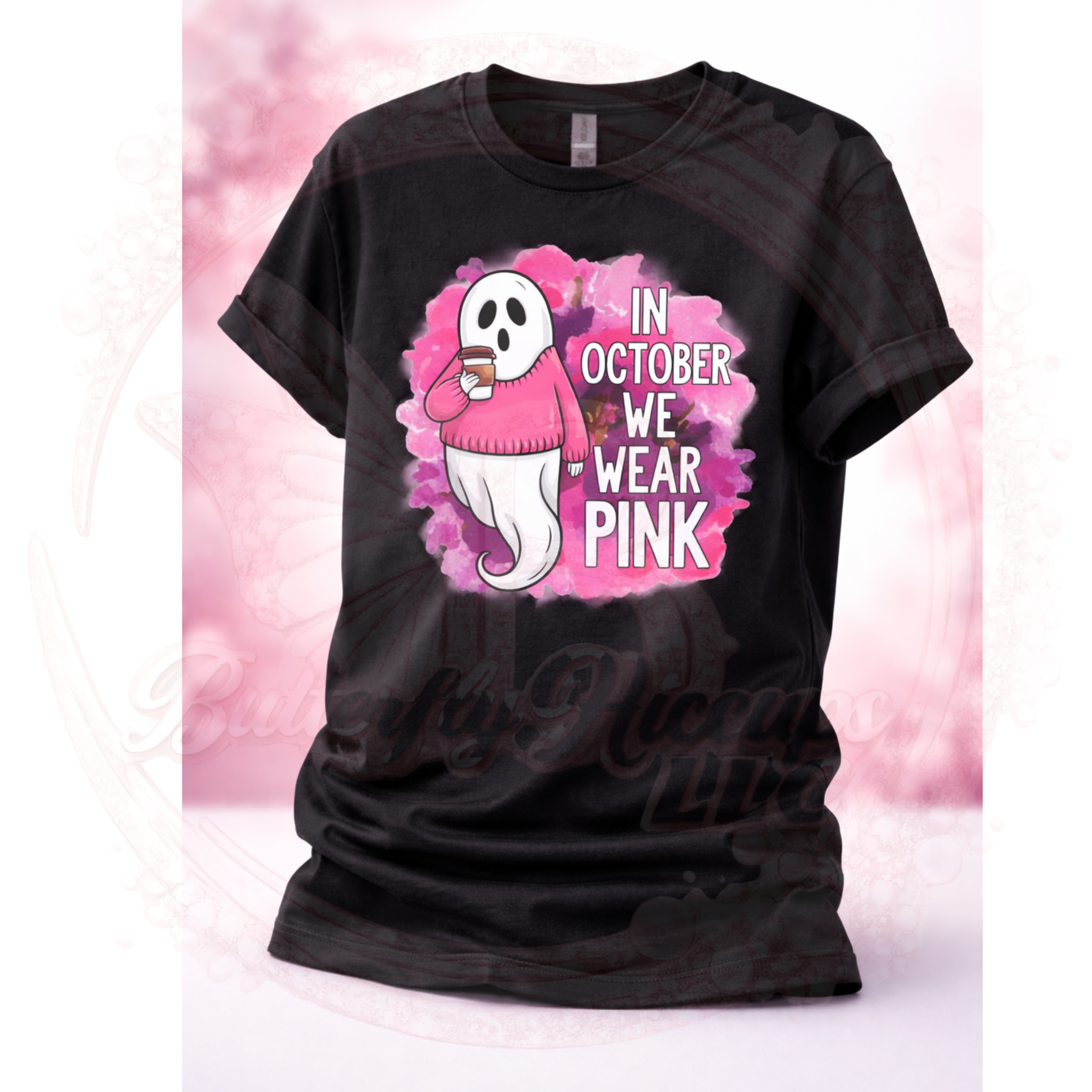 In October We Wear Awareness Ghost Graphic T-Shirt (1).png