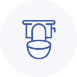 Illustration d'une toilette ou WC.