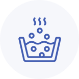 Icône de bain chaud avec vapeur