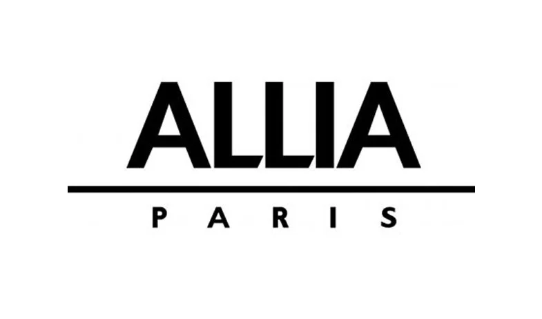 Logo noir et blanc avec le texte 'ALLIA PARIS'