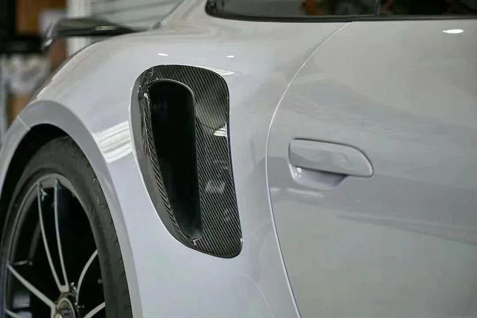 Porsche 911 992 Turbo S Air Vent Inlet Fenders Carbon Fiber Covers