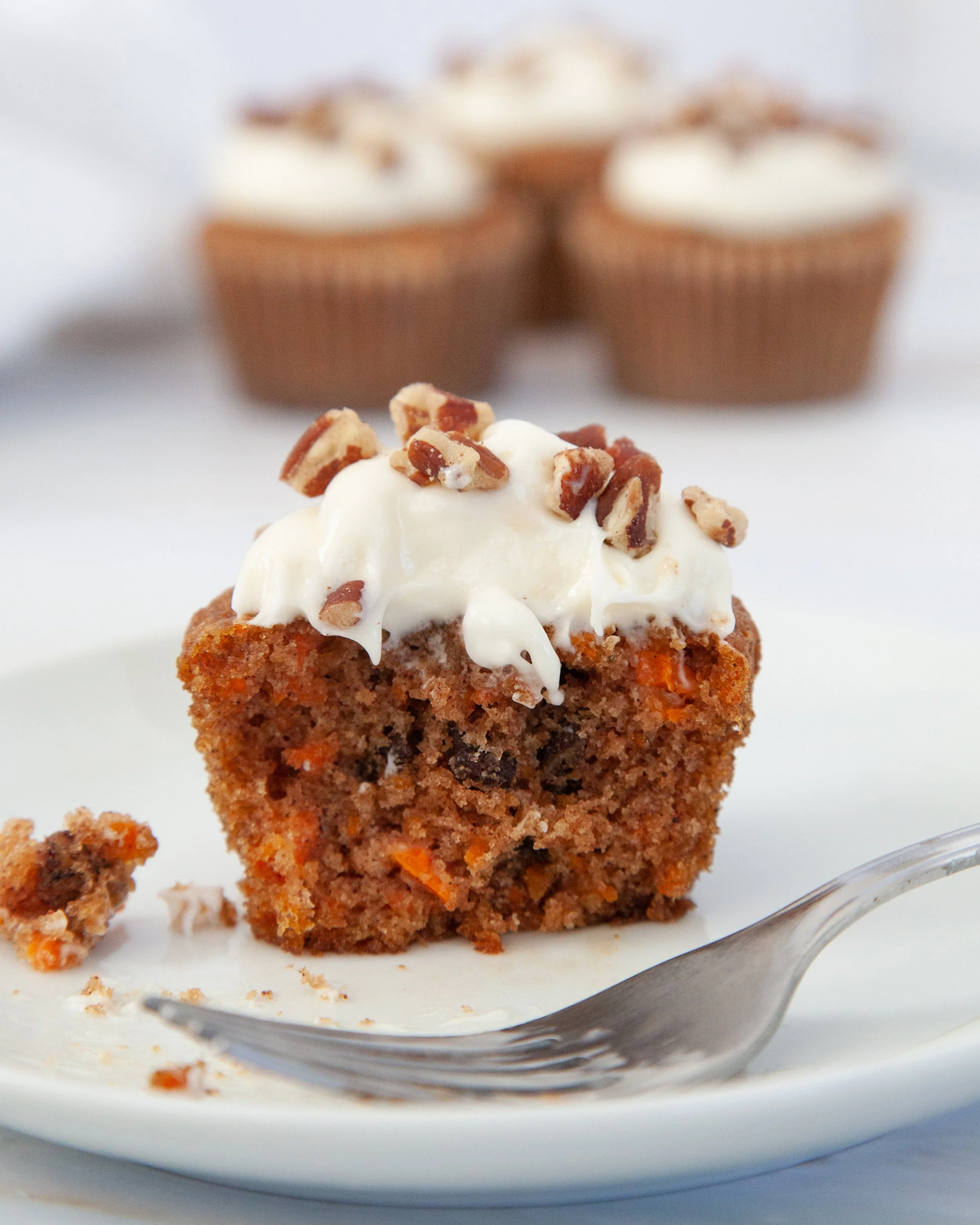 Carrot Cake Cupcakes With Cream Cheese Frosting (DSLR)